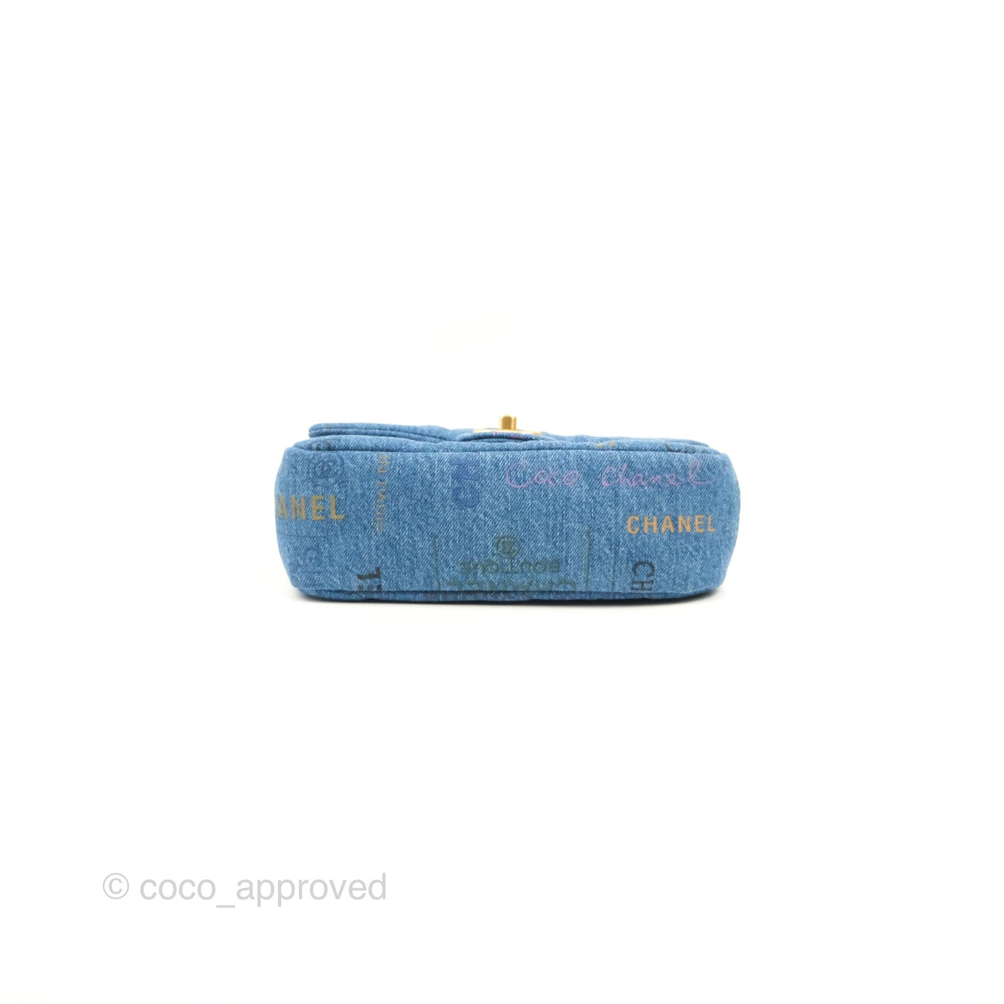 Chanel Quilted Small Denim Mood Flap Blue Multicolor 22P