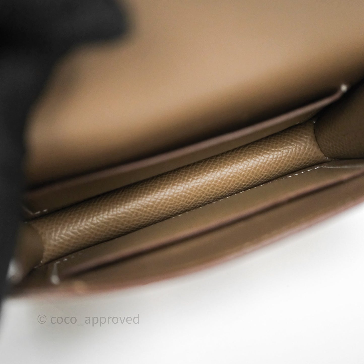 Hermès Constance Slim Wallet Etoupe 18 Epsom Palladium Hardware
