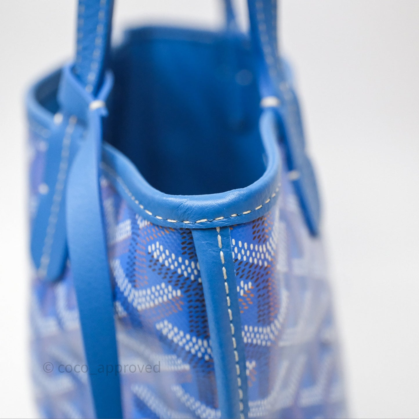 Goyard Anjou Mini Bag Goyardine Canvas Blue
