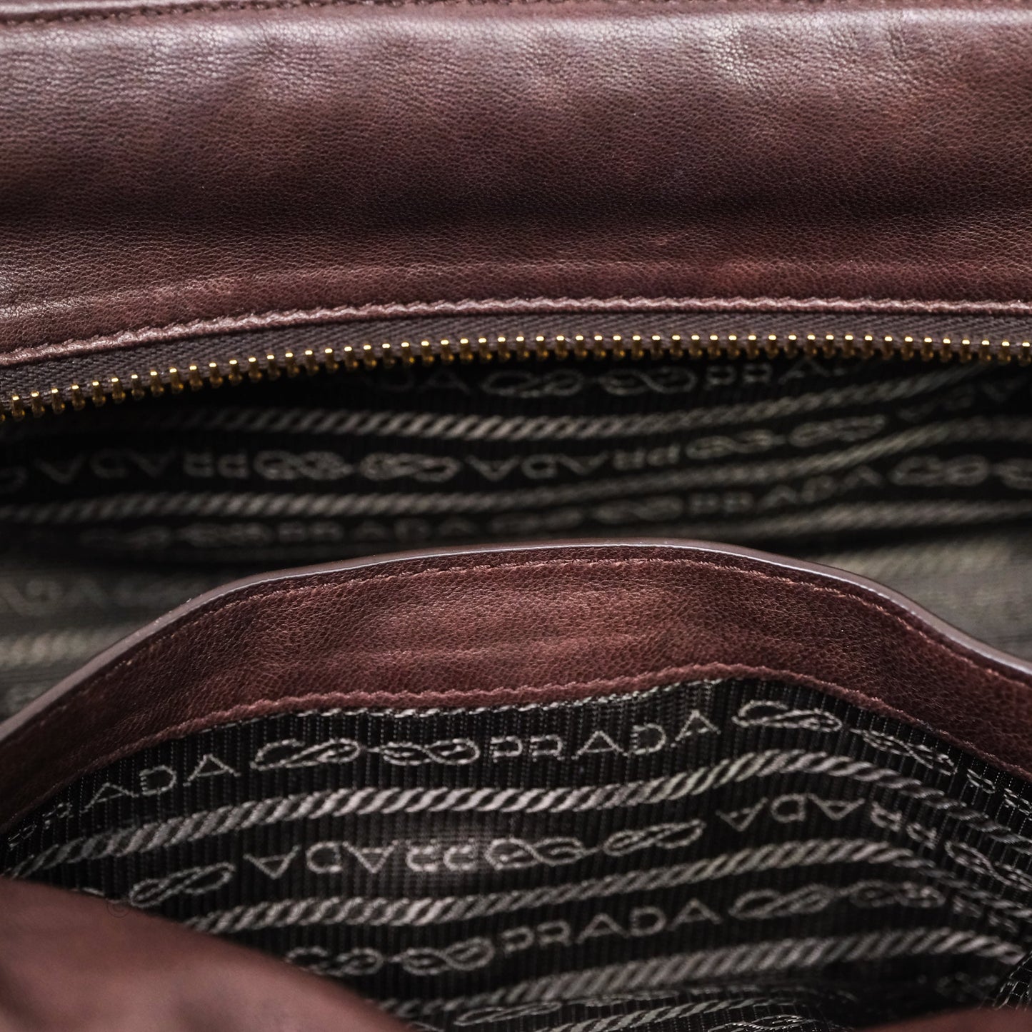 Prada Explore Medium Nappa Leather Shoulder Bag Chocolate Brown