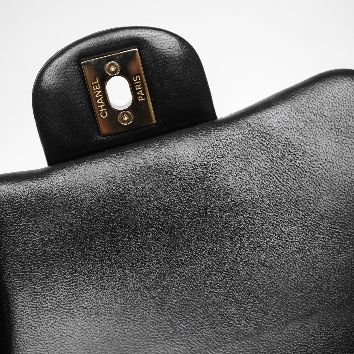 Chanel Mini Square Quilted Black Lambskin Gold Hardware