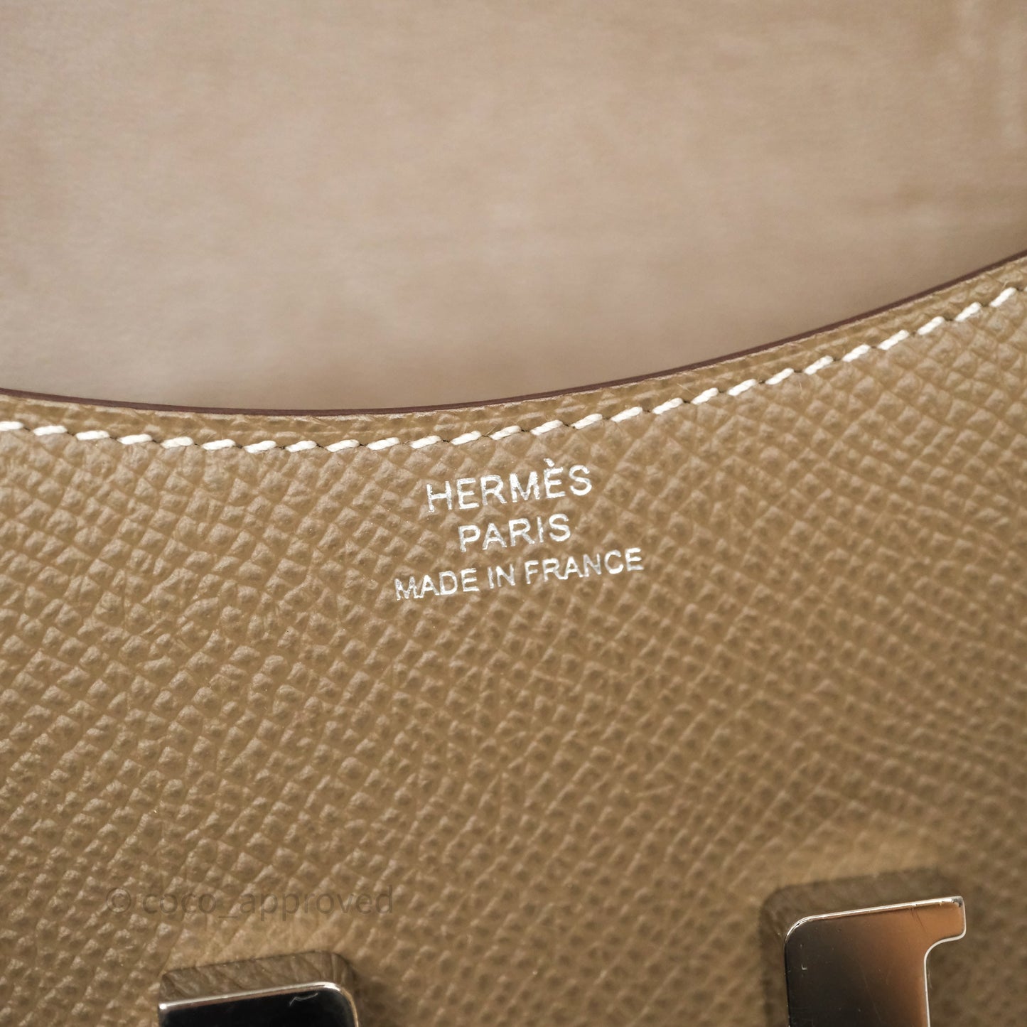Hermès Constance Slim Wallet Etoupe 18 Epsom Palladium Hardware