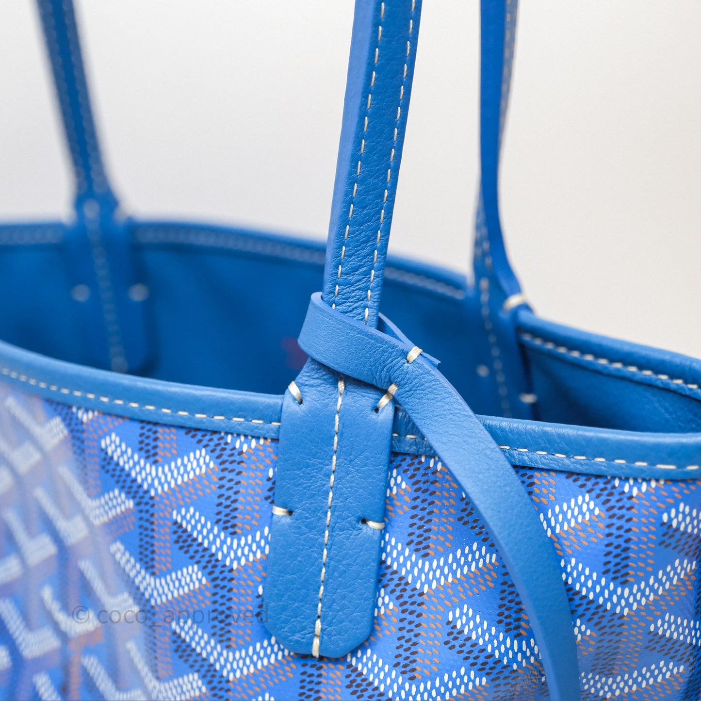 Goyard Anjou Mini Bag Goyardine Canvas Blue
