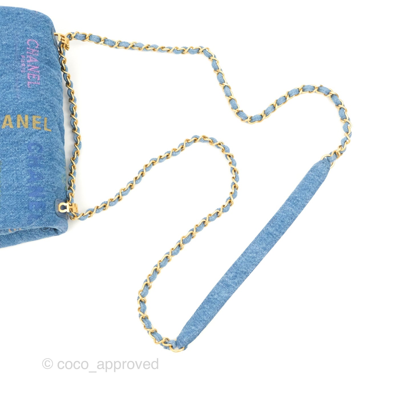 Chanel Quilted Small Denim Mood Flap Blue Multicolor 22P