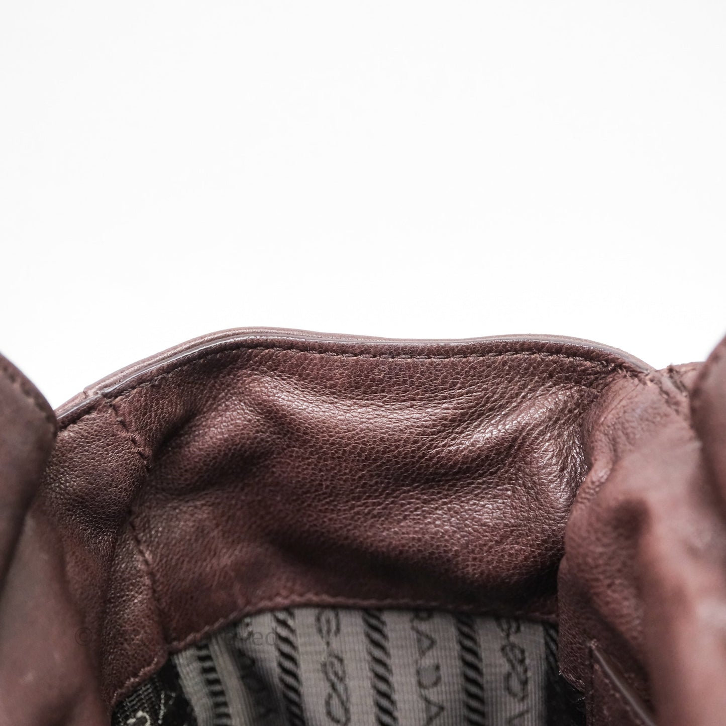 Prada Explore Medium Nappa Leather Shoulder Bag Chocolate Brown