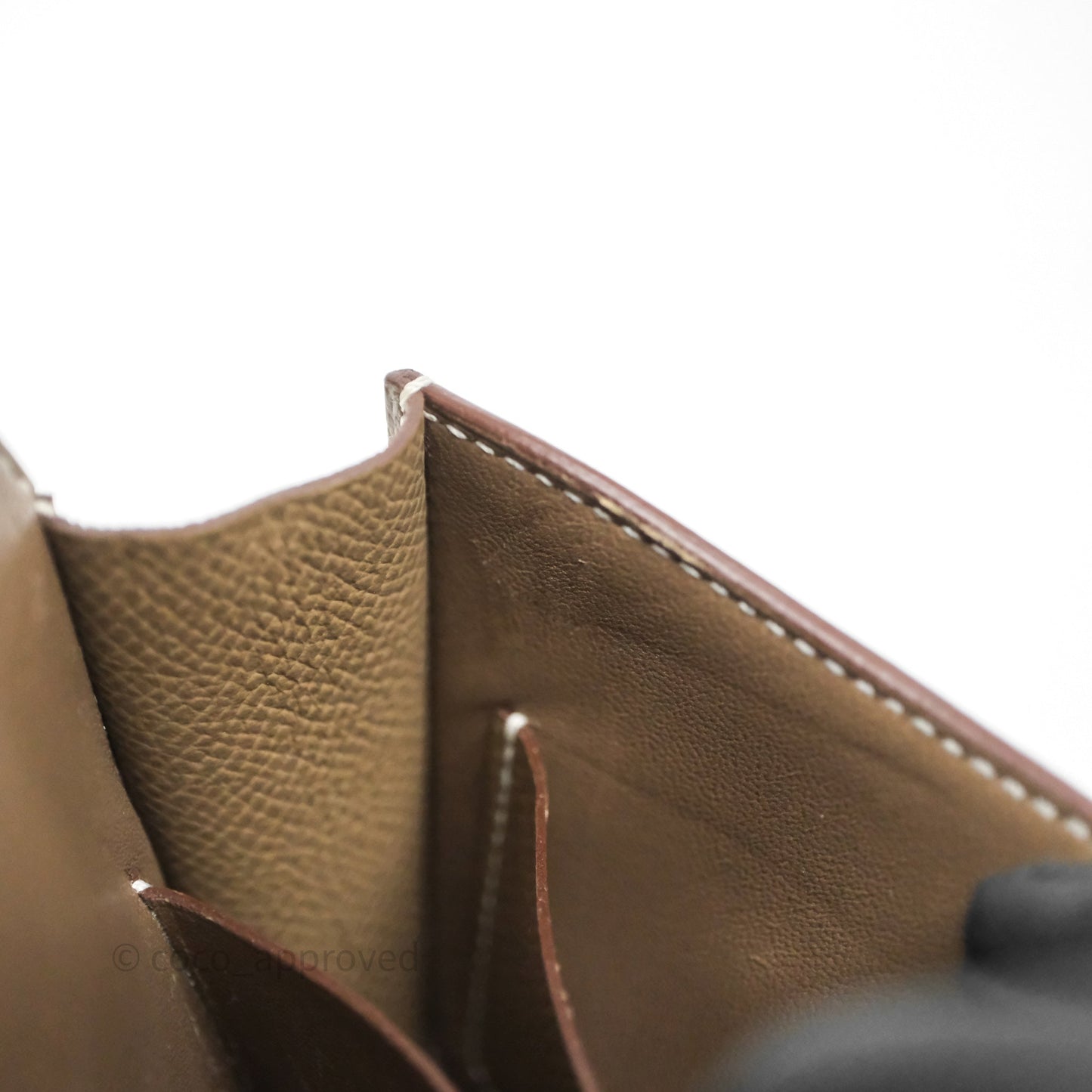 Hermès Constance Slim Wallet Etoupe 18 Epsom Palladium Hardware