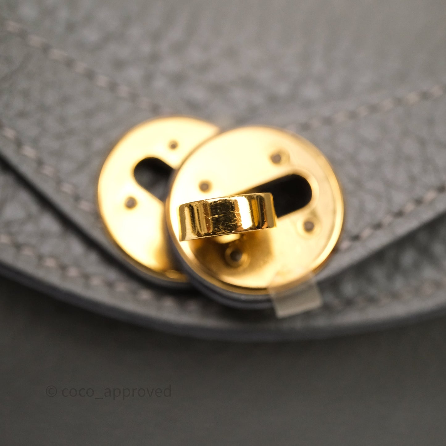Hermès Mini Lindy 20 Gris Meyer Clemence 0L Gold Hardware