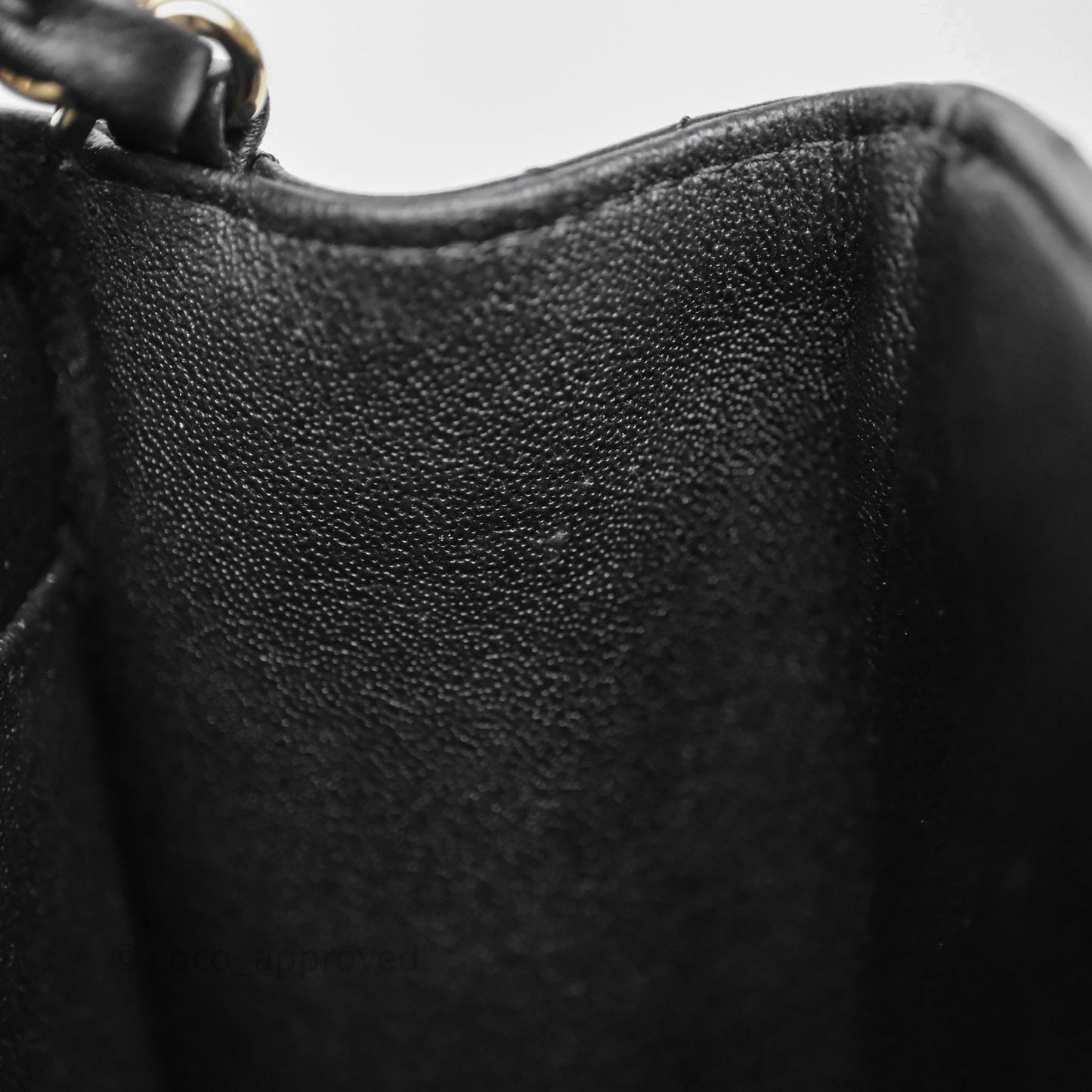 Chanel Mini Square Quilted Black Lambskin Gold Hardware