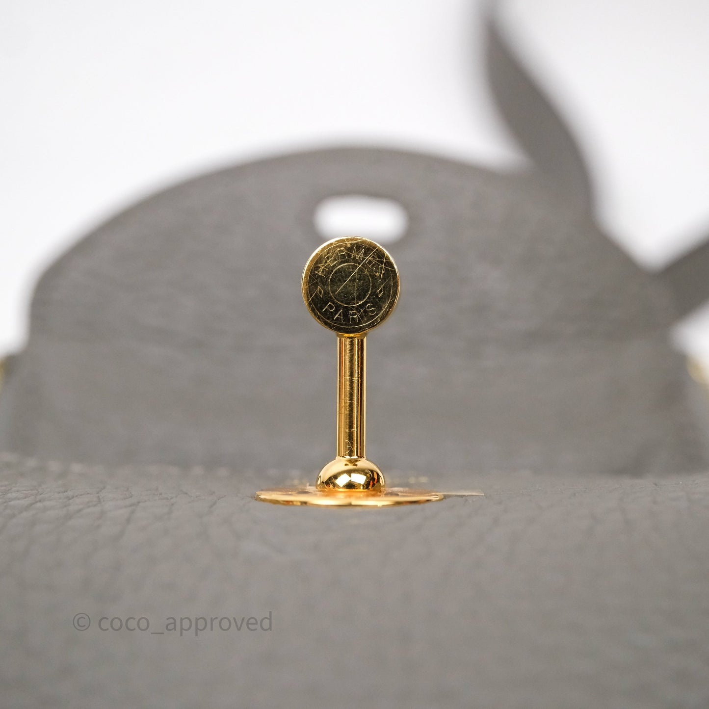Hermès Mini Lindy 20 Gris Meyer Clemence 0L Gold Hardware