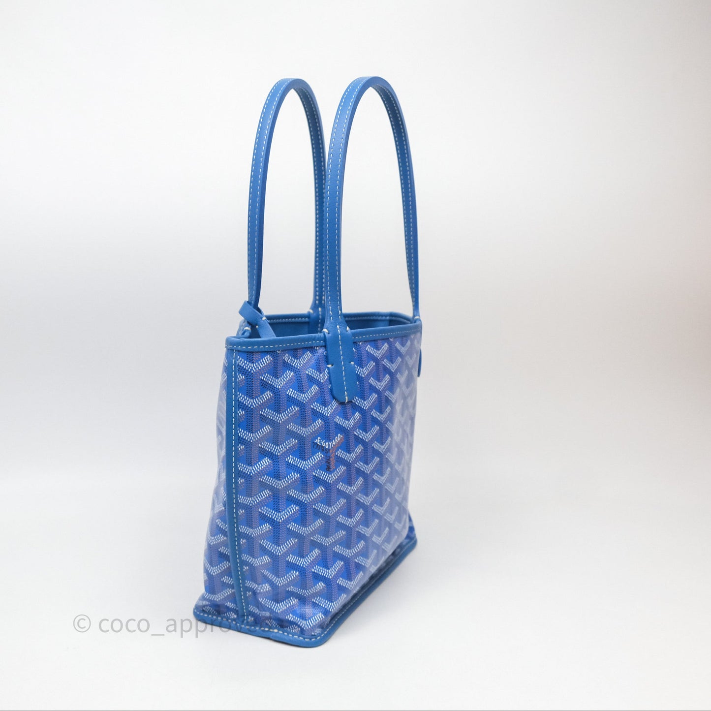 Goyard Anjou Mini Bag Goyardine Canvas Blue