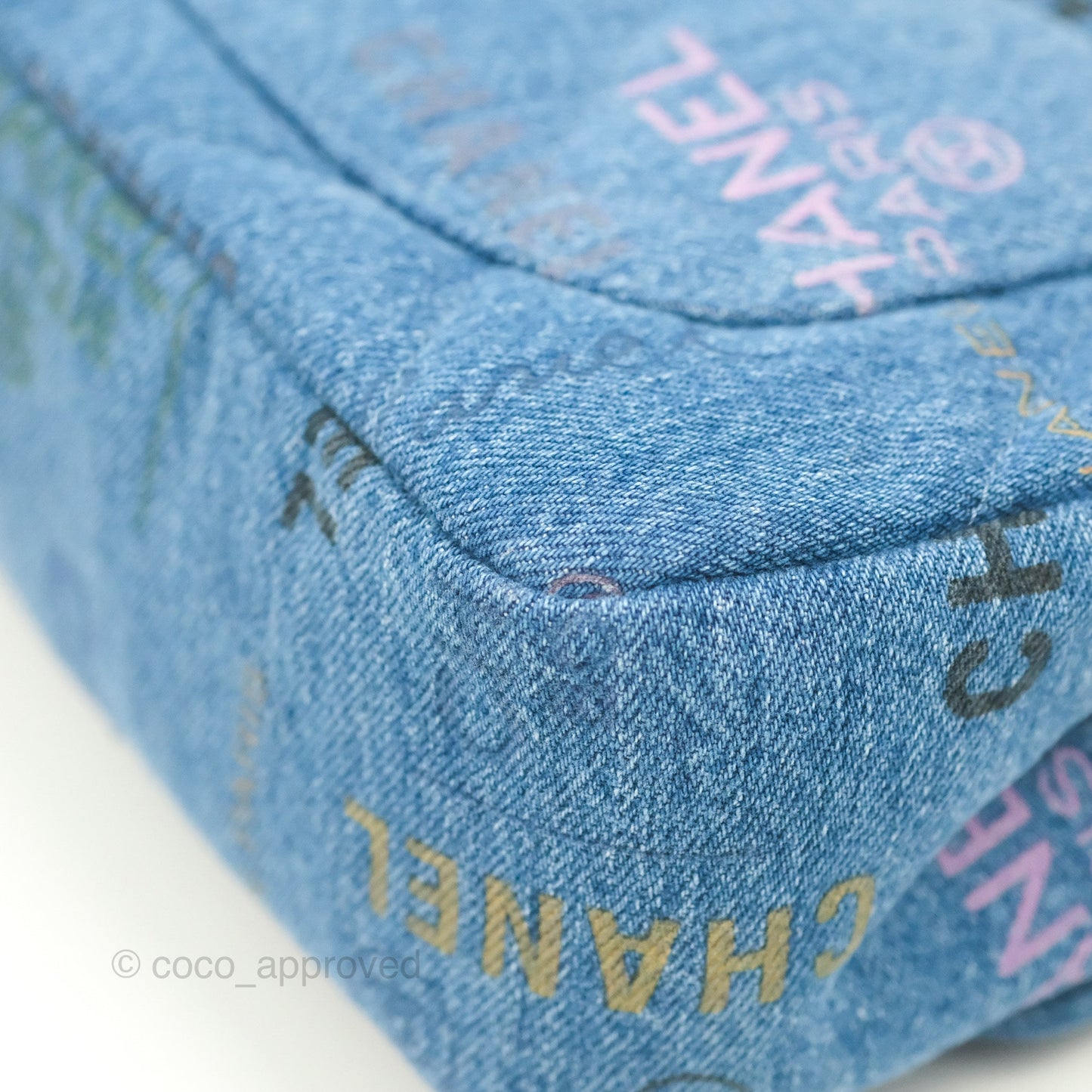 Chanel Quilted Small Denim Mood Flap Blue Multicolor 22P