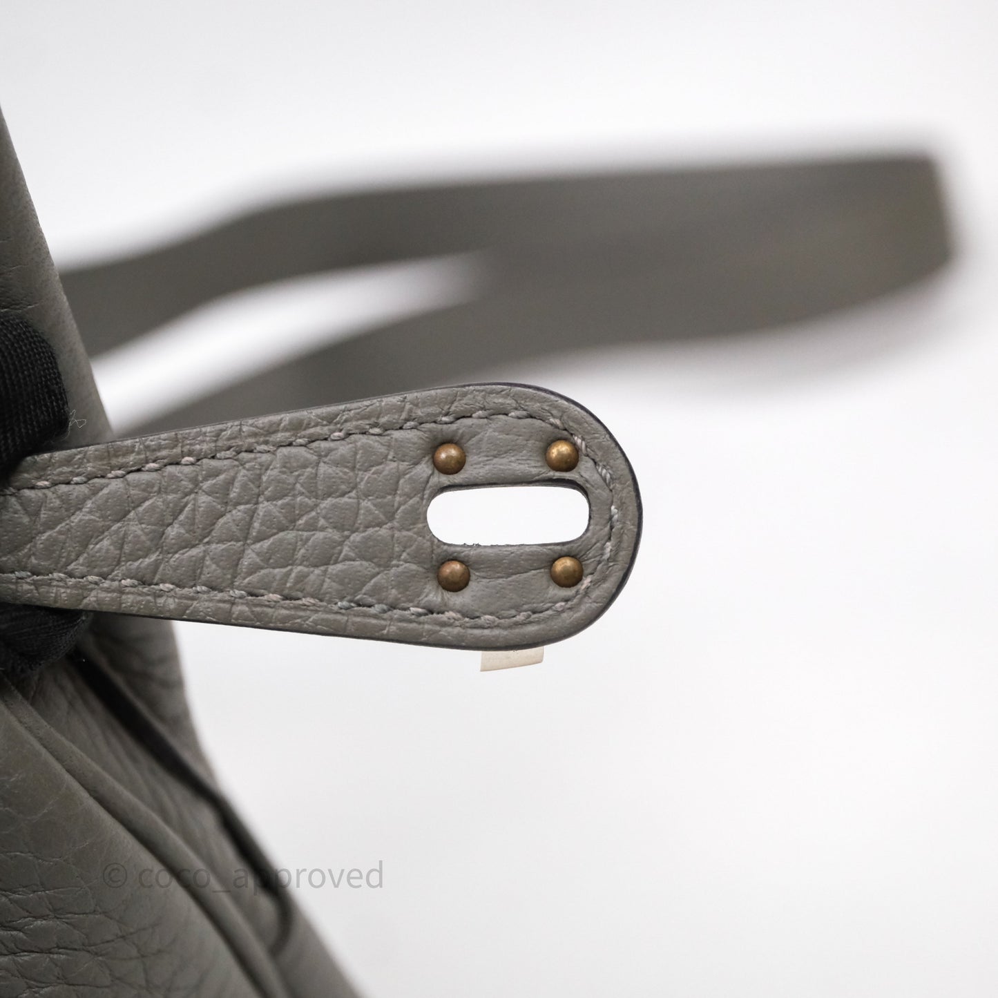 Hermès Mini Lindy 20 Gris Meyer Clemence 0L Gold Hardware