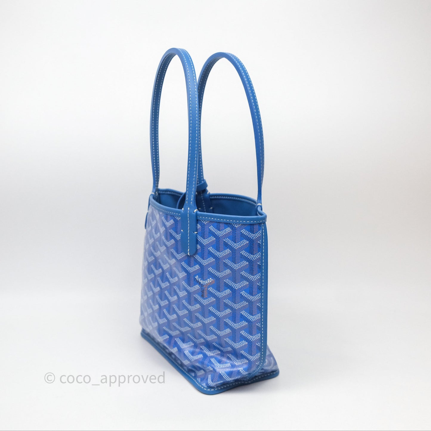 Goyard Anjou Mini Bag Goyardine Canvas Blue