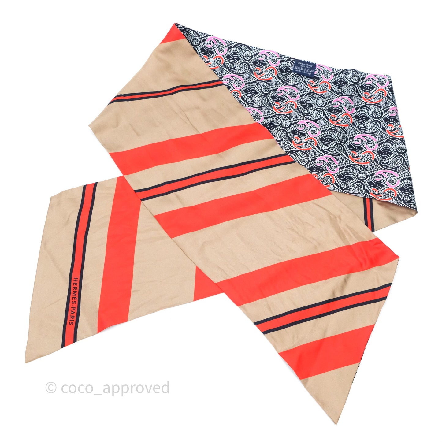 Hermes Maxi Twilly Scarf Silk Orange