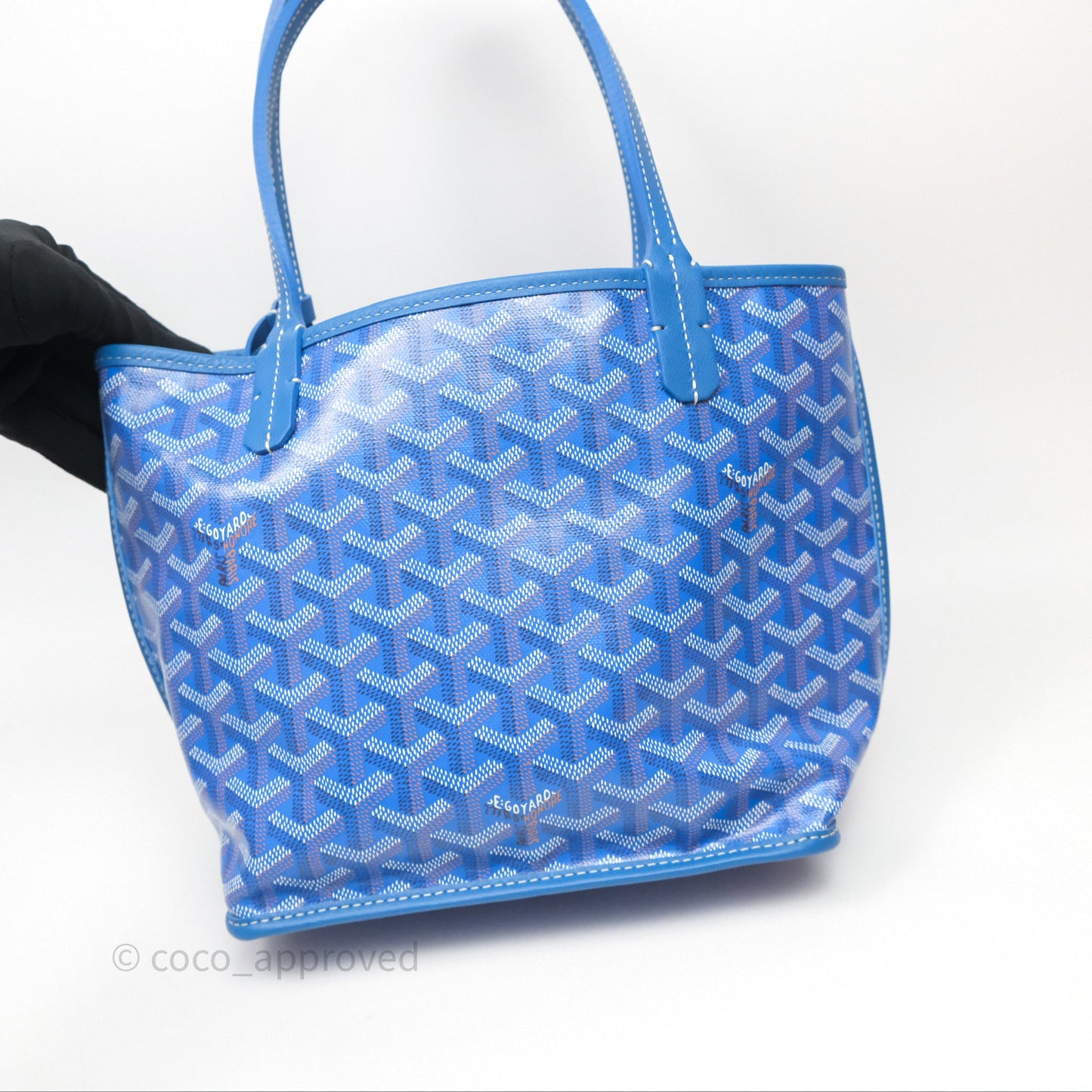 Goyard Anjou Mini Bag Goyardine Canvas Blue