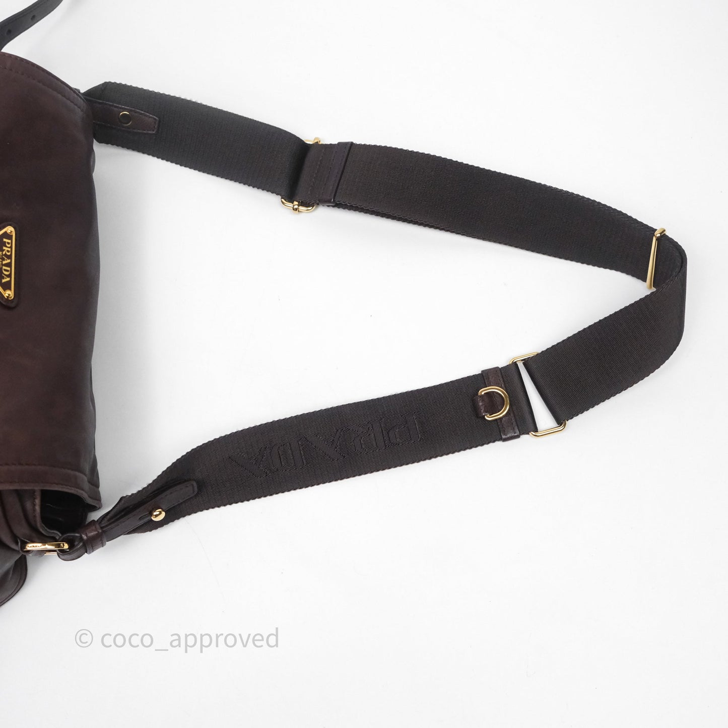 Prada Explore Medium Nappa Leather Shoulder Bag Chocolate Brown