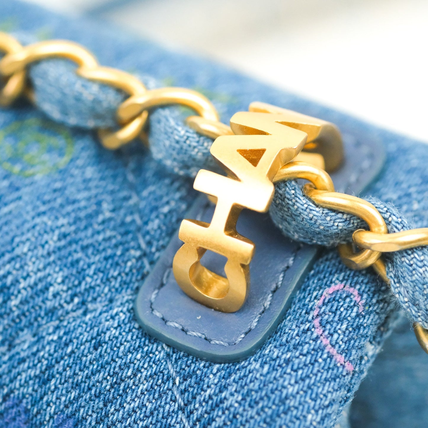 Chanel Quilted Small Denim Mood Flap Blue Multicolor 22P
