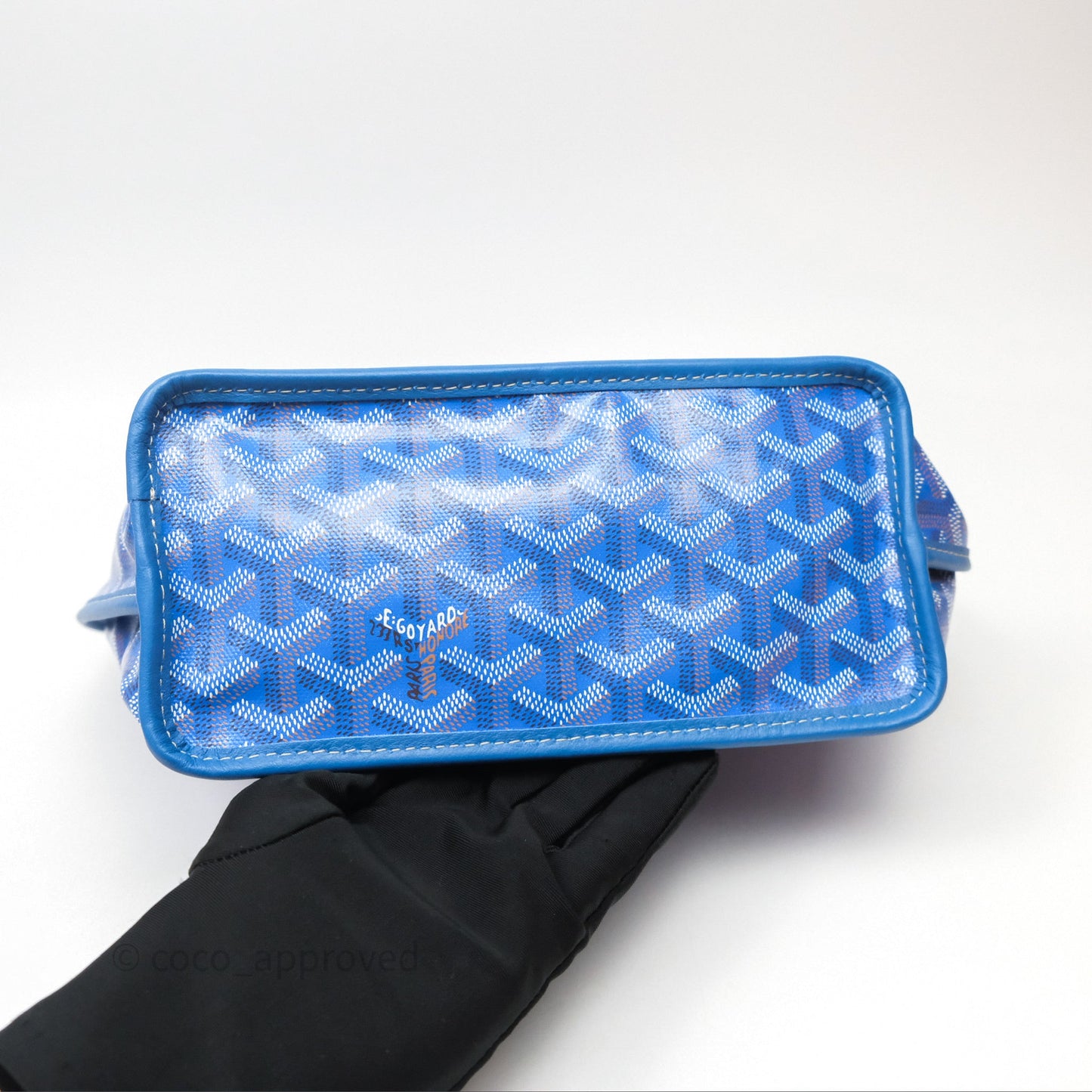 Goyard Anjou Mini Bag Goyardine Canvas Blue