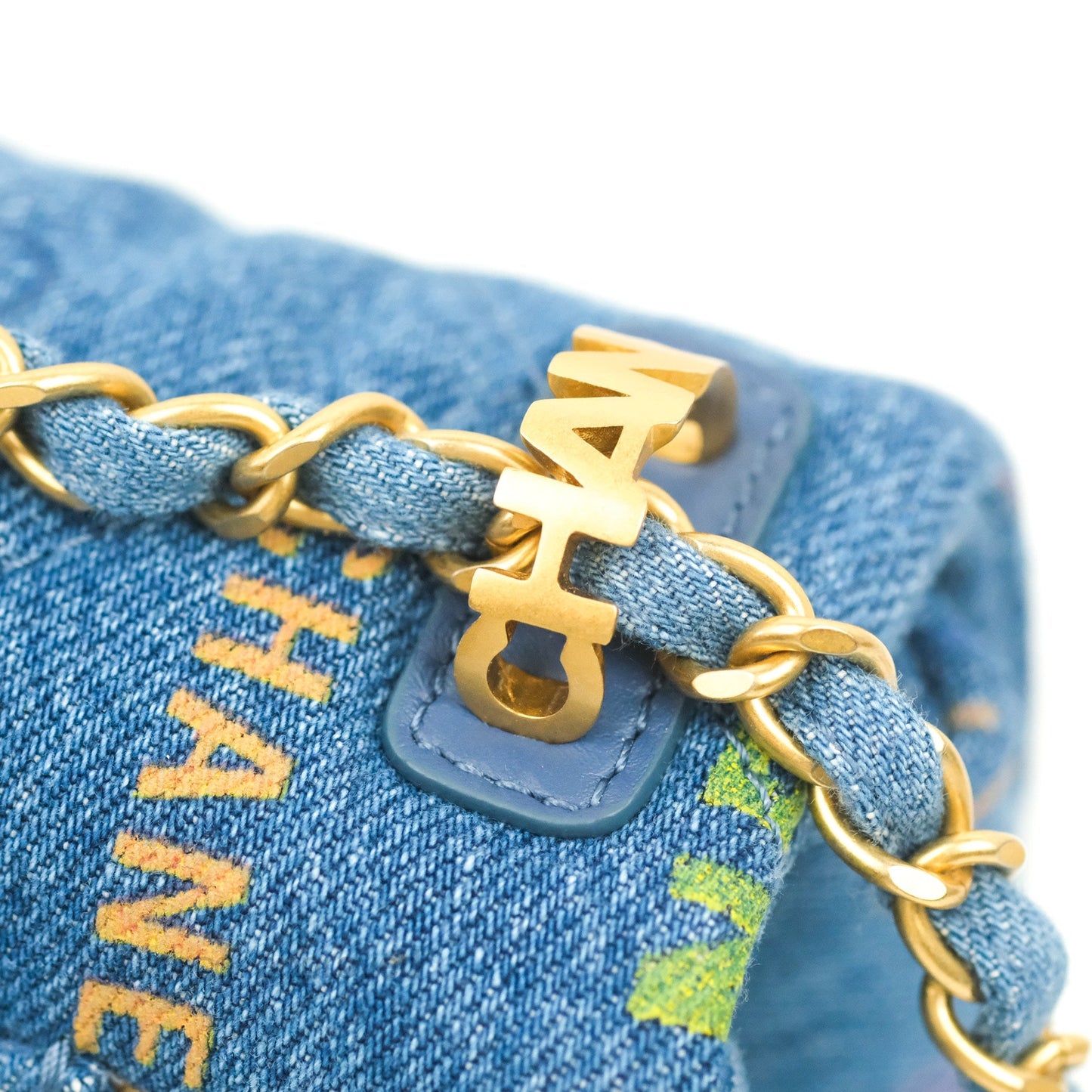 Chanel Quilted Small Denim Mood Flap Blue Multicolor 22P