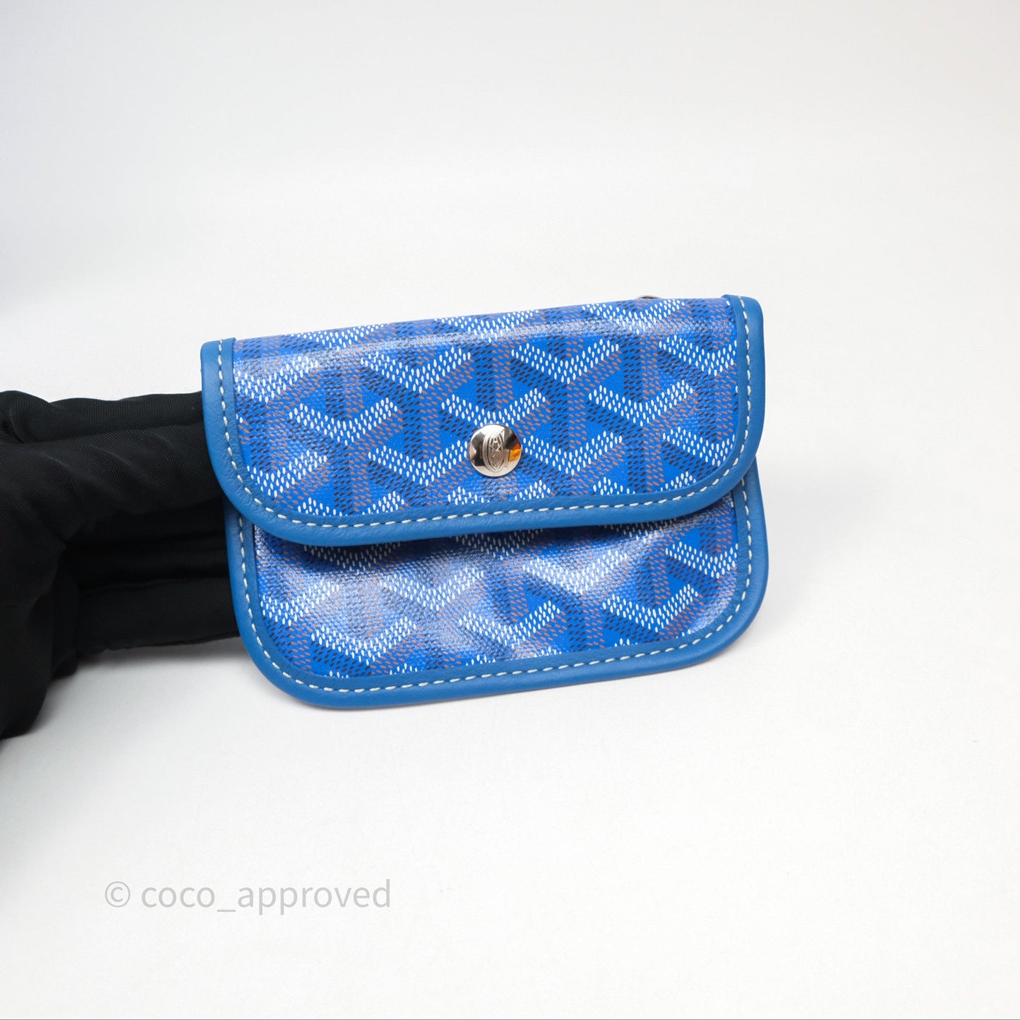Goyard Anjou Mini Bag Goyardine Canvas Blue