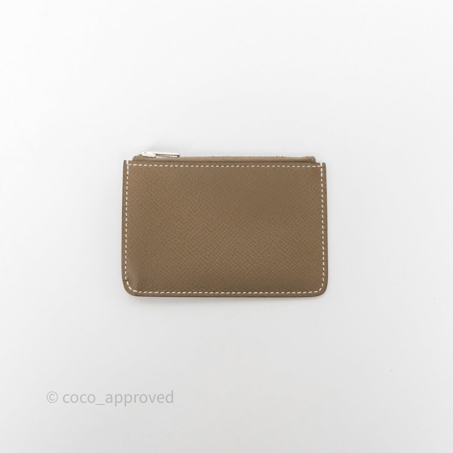 Hermès Constance Slim Wallet Etoupe 18 Epsom Palladium Hardware