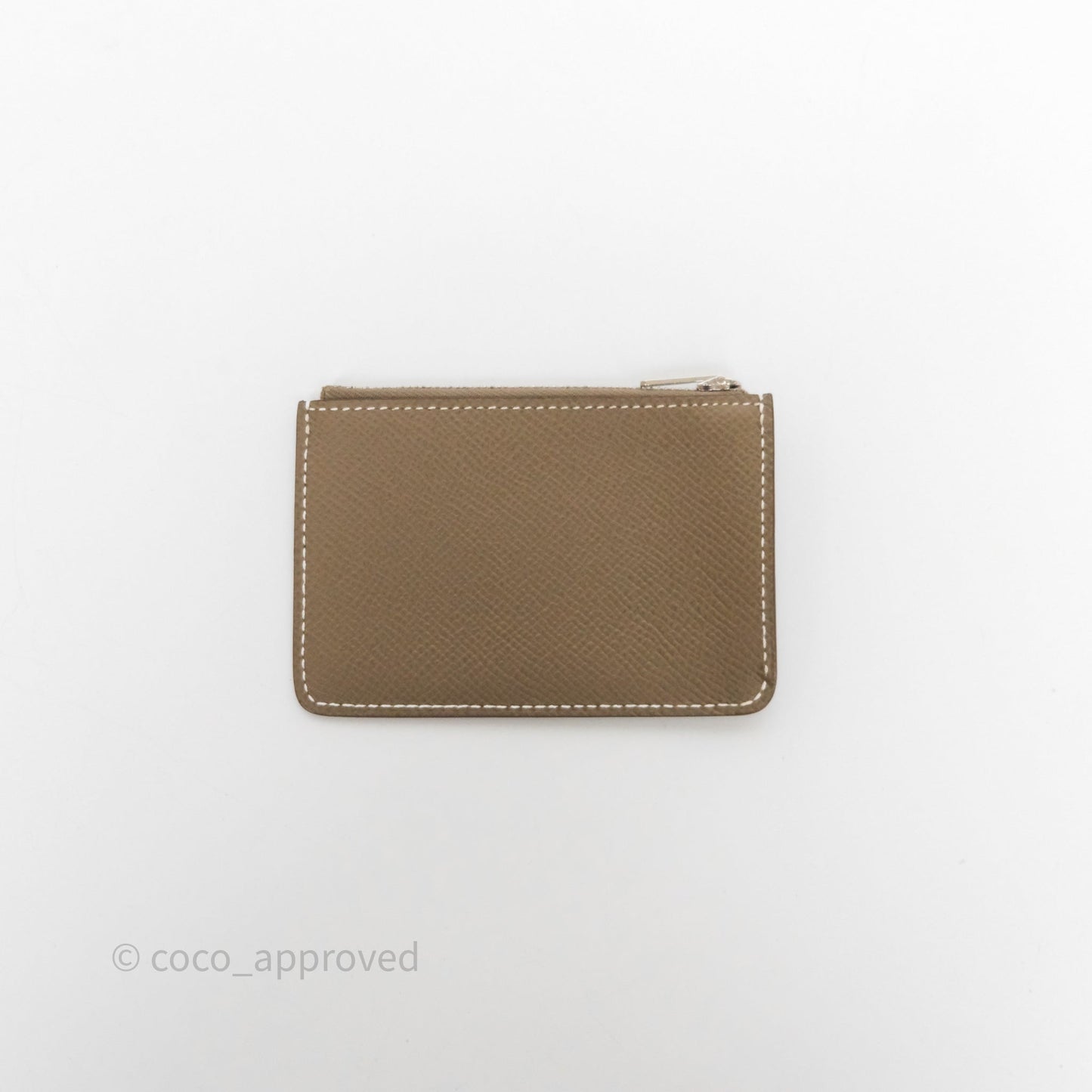 Hermès Constance Slim Wallet Etoupe 18 Epsom Palladium Hardware