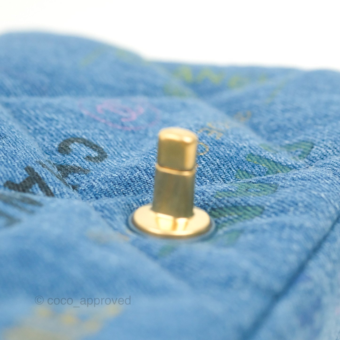 Chanel Quilted Small Denim Mood Flap Blue Multicolor 22P