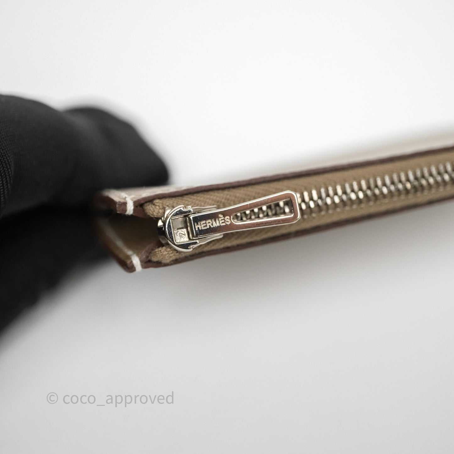 Hermès Constance Slim Wallet Etoupe 18 Epsom Palladium Hardware