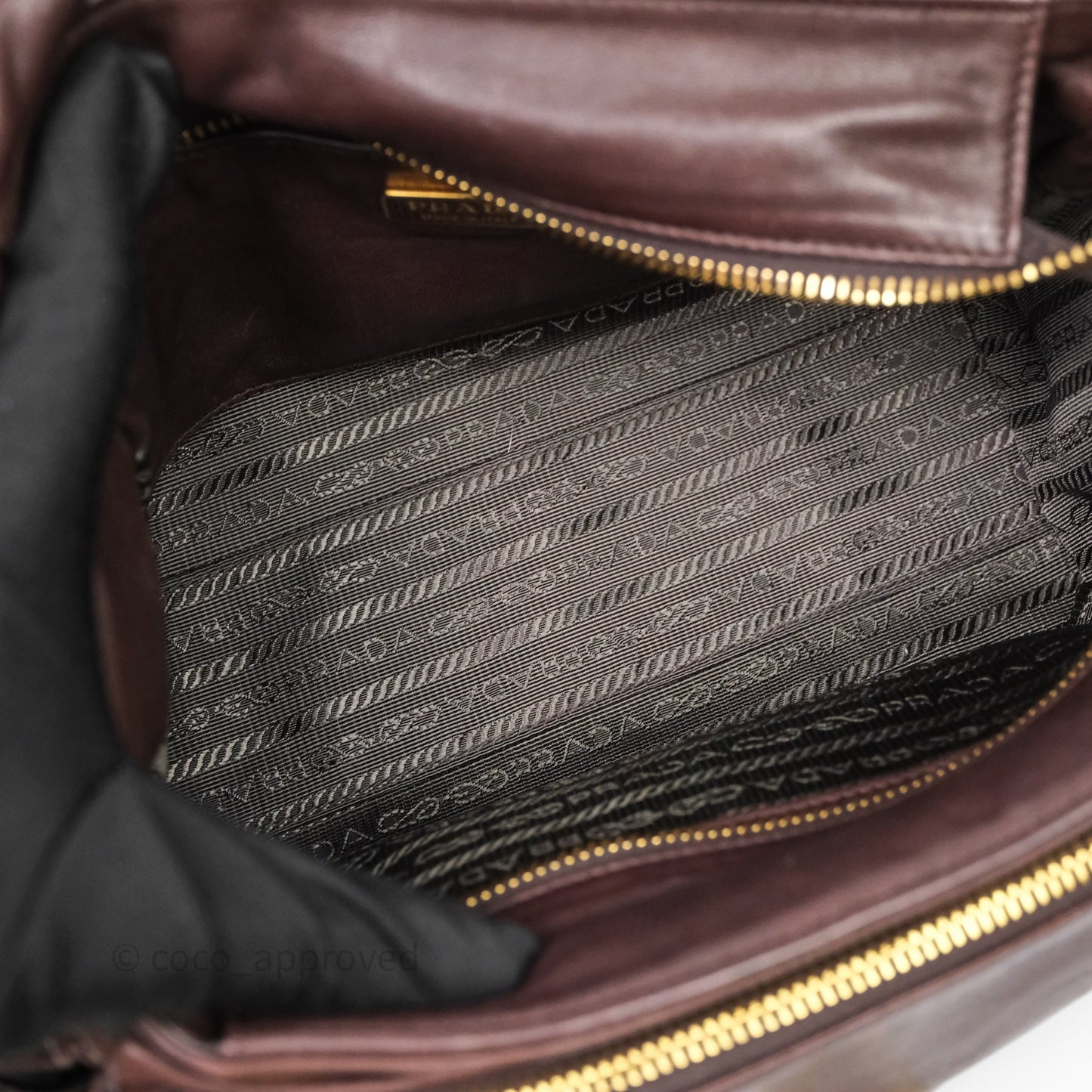 Prada Explore Medium Nappa Leather Shoulder Bag Chocolate Brown