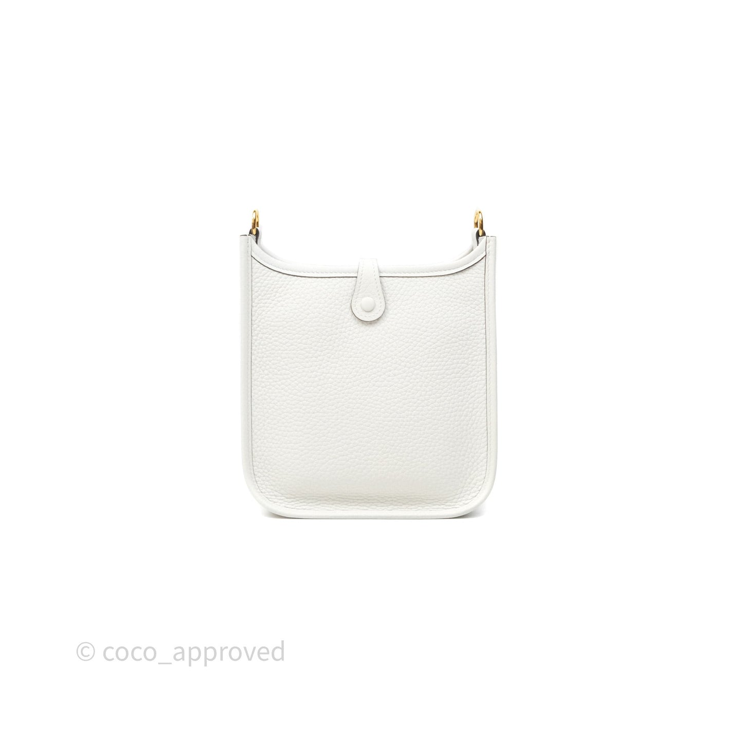 Hermès Mini Evelyne 16 New White 0U Clemence Gold Hardware