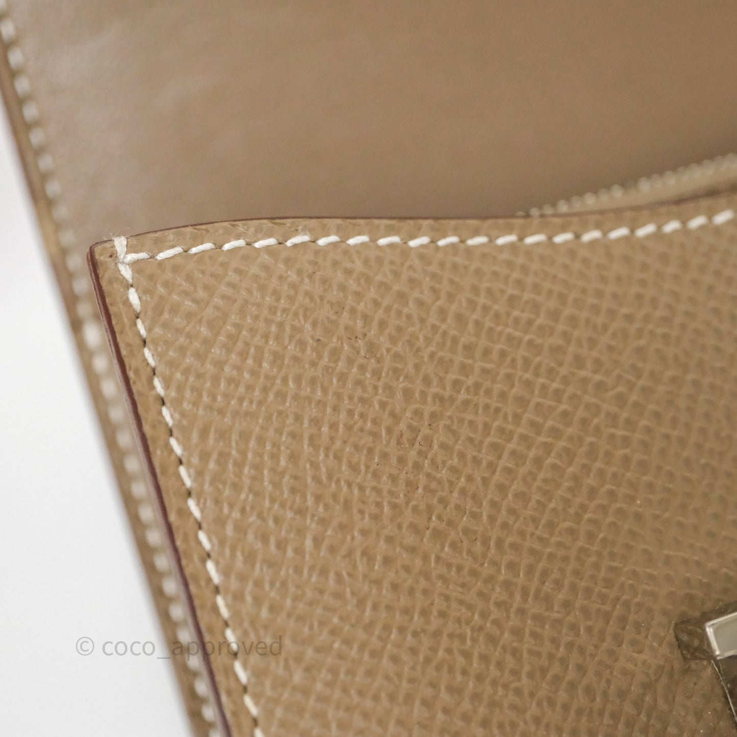 Hermès Constance Slim Wallet Etoupe 18 Epsom Palladium Hardware