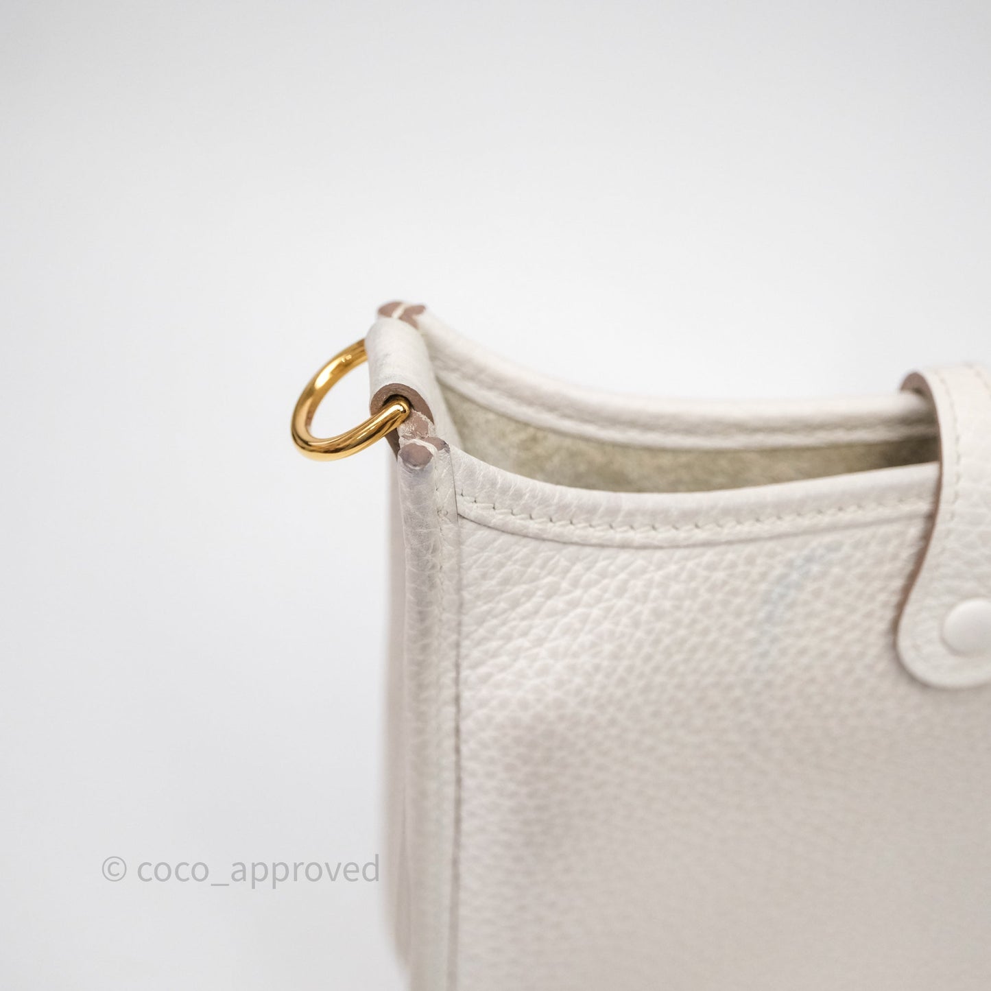 Hermès Mini Evelyne 16 Gris Pale M4 Clemence Gold Hardware
