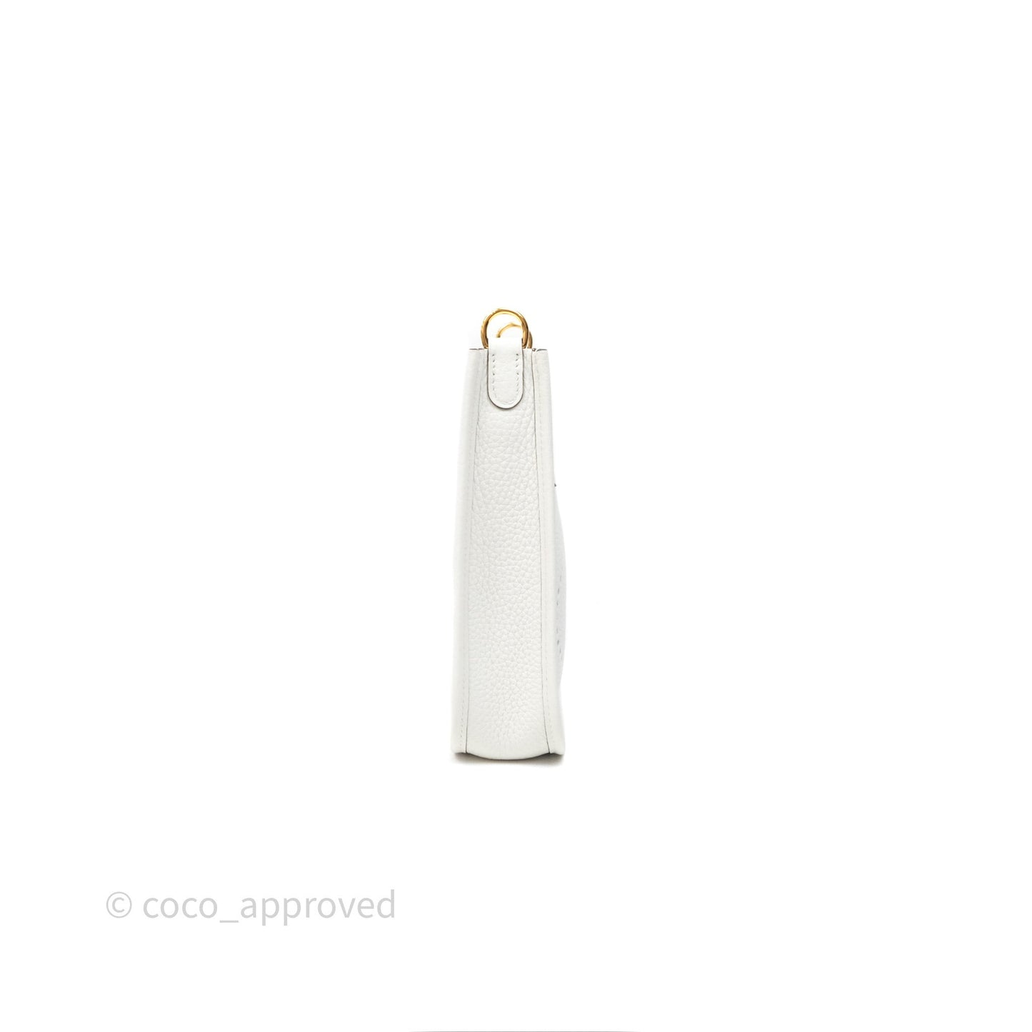 Hermès Mini Evelyne 16 New White 0U Clemence Gold Hardware