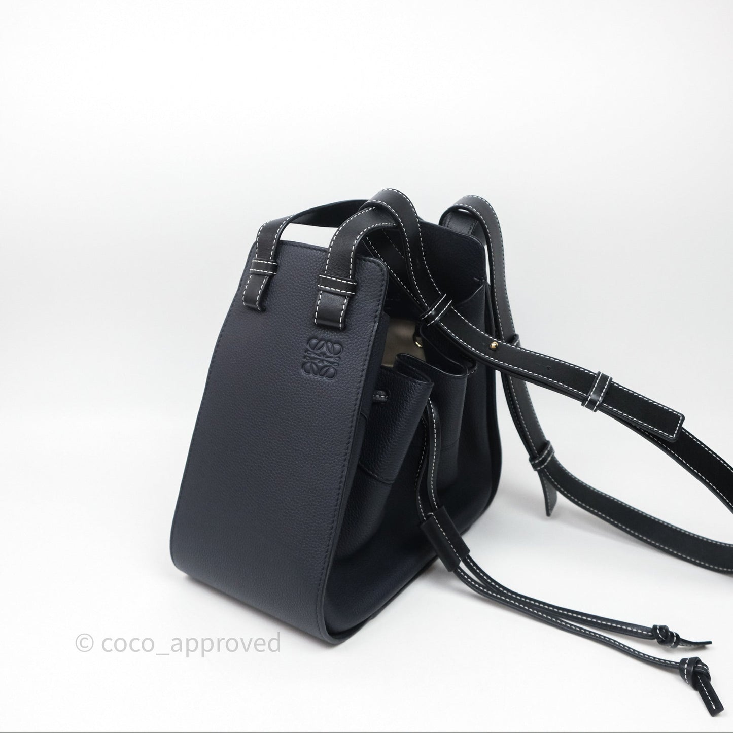 Loewe Small Hammock Shoulder Bag Calfskin Navy