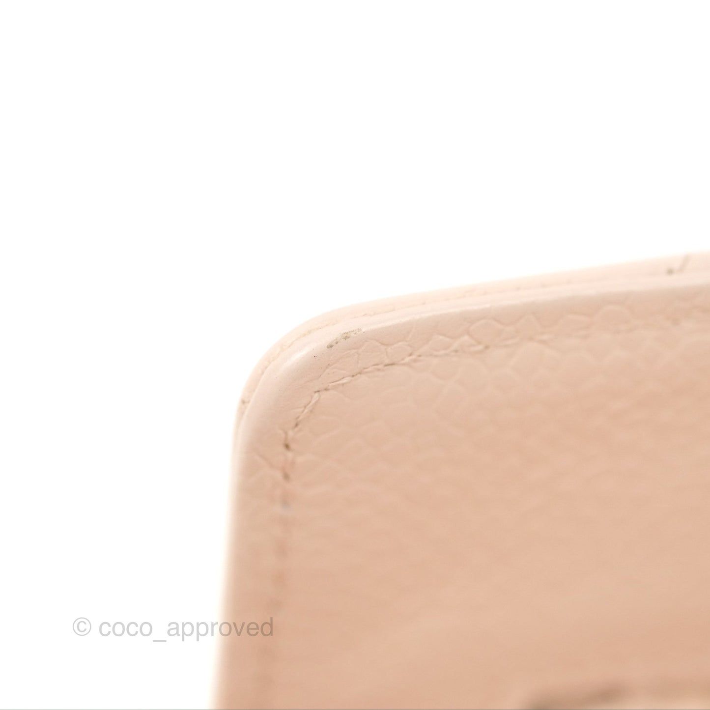 Chanel Quilted Classic Wallet on Chain WOC Pale Pink Caviar Silver Hardware