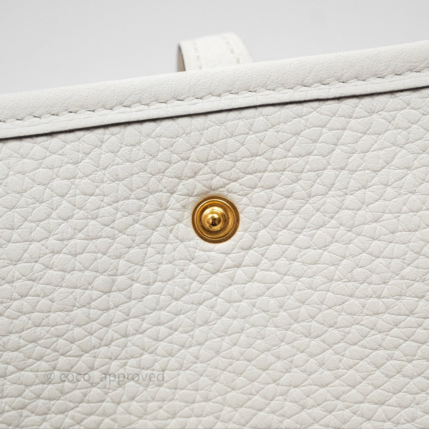 Hermès Mini Evelyne 16 New White 0U Clemence Gold Hardware
