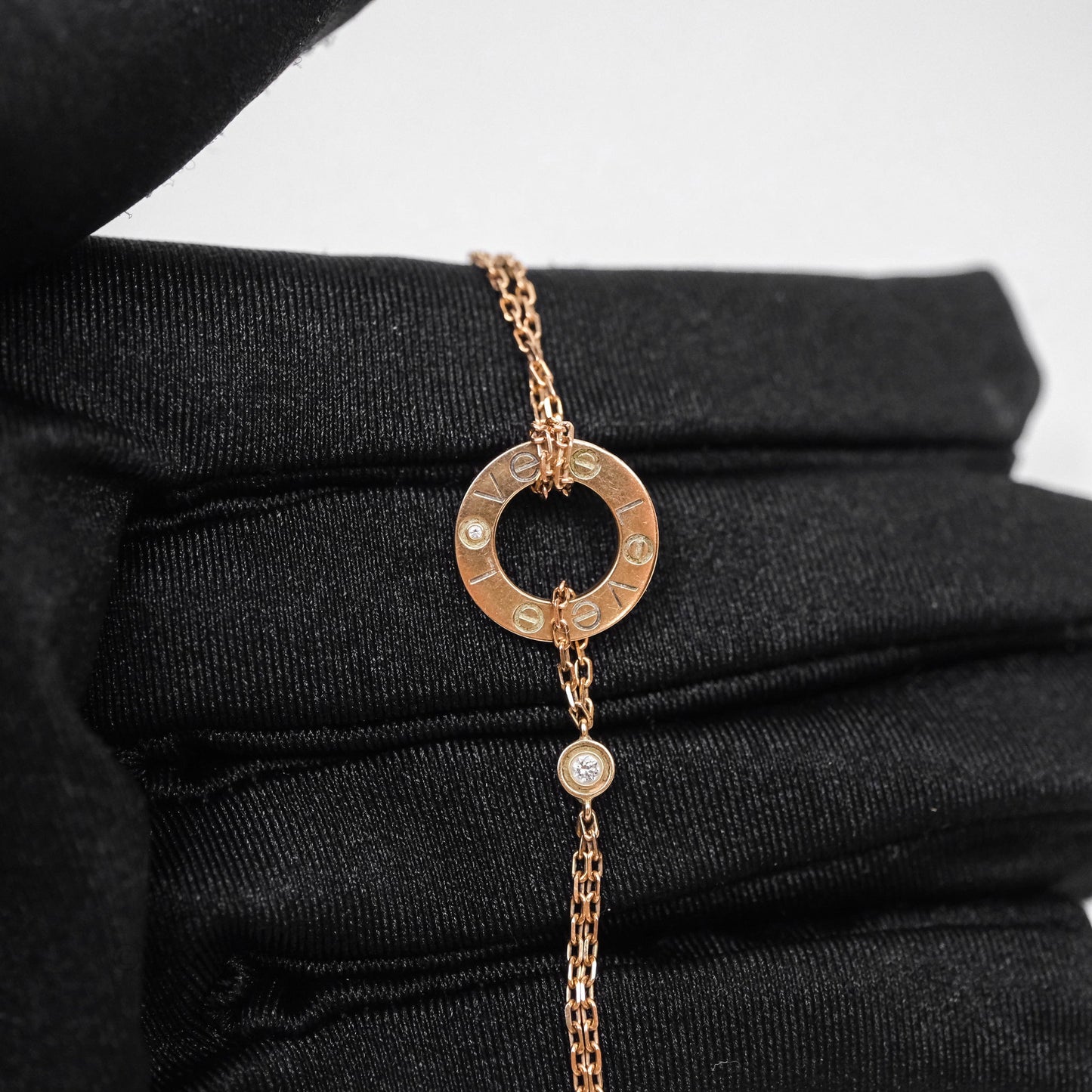 Cartier Love Bracelet Rose Gold Diamonds
