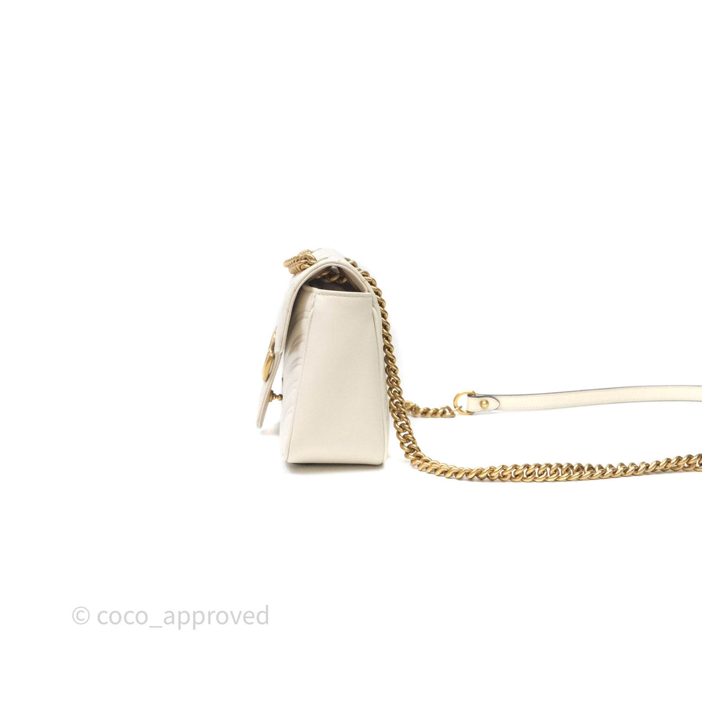 Gucci GG Marmont Matelassé Leather Small Bag White