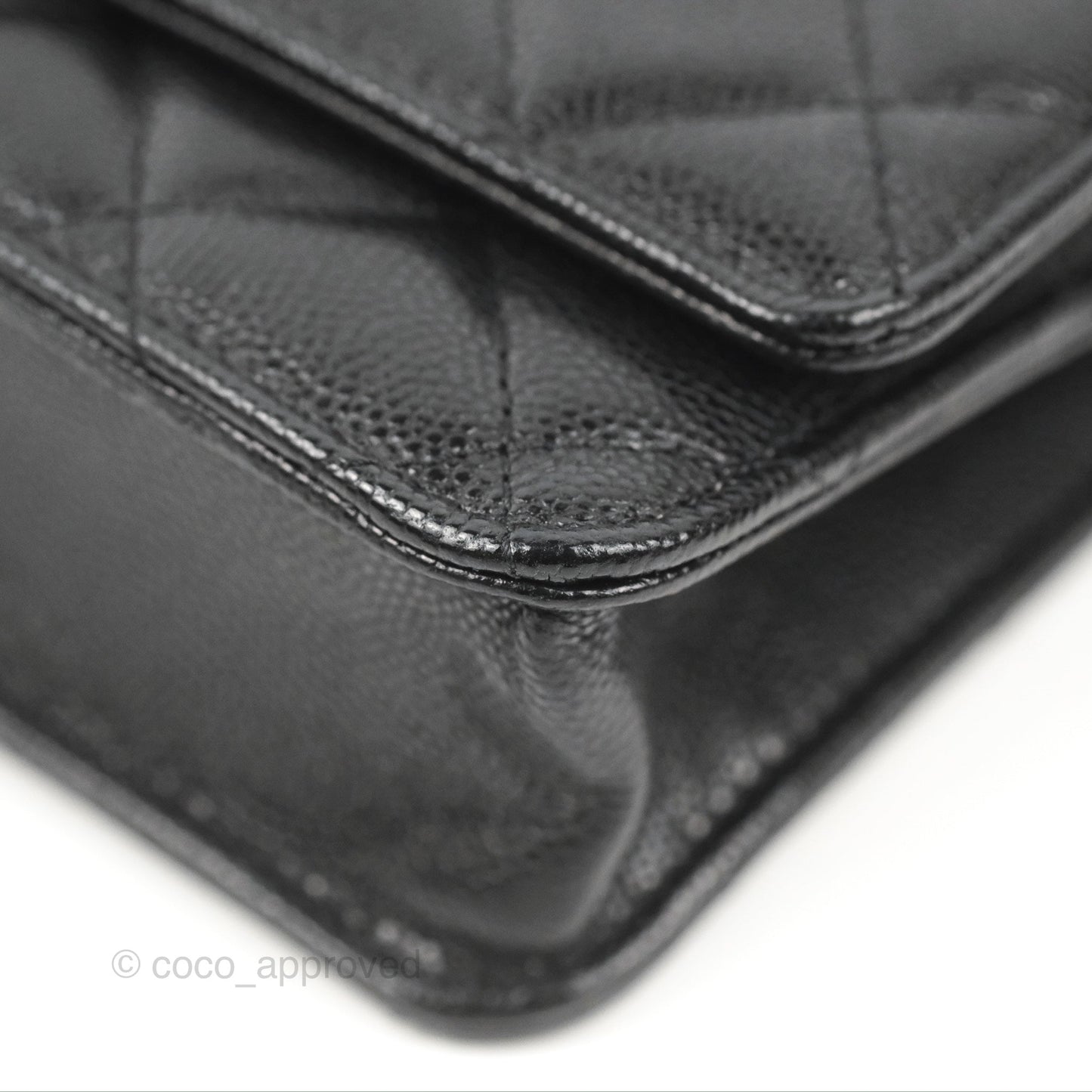 Chanel Quilted So Black Wallet on Chain WOC Caviar Incognito Hardware