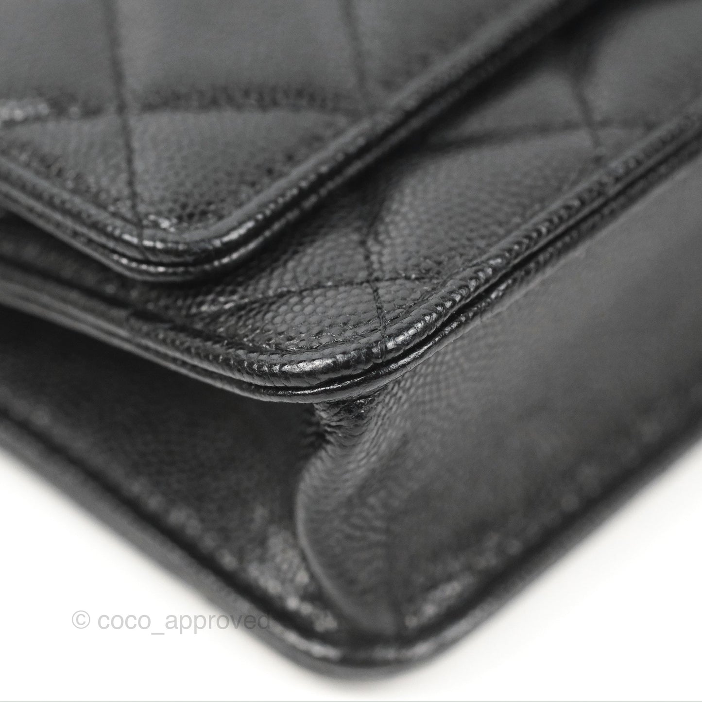 Chanel Quilted So Black Wallet on Chain WOC Caviar Incognito Hardware