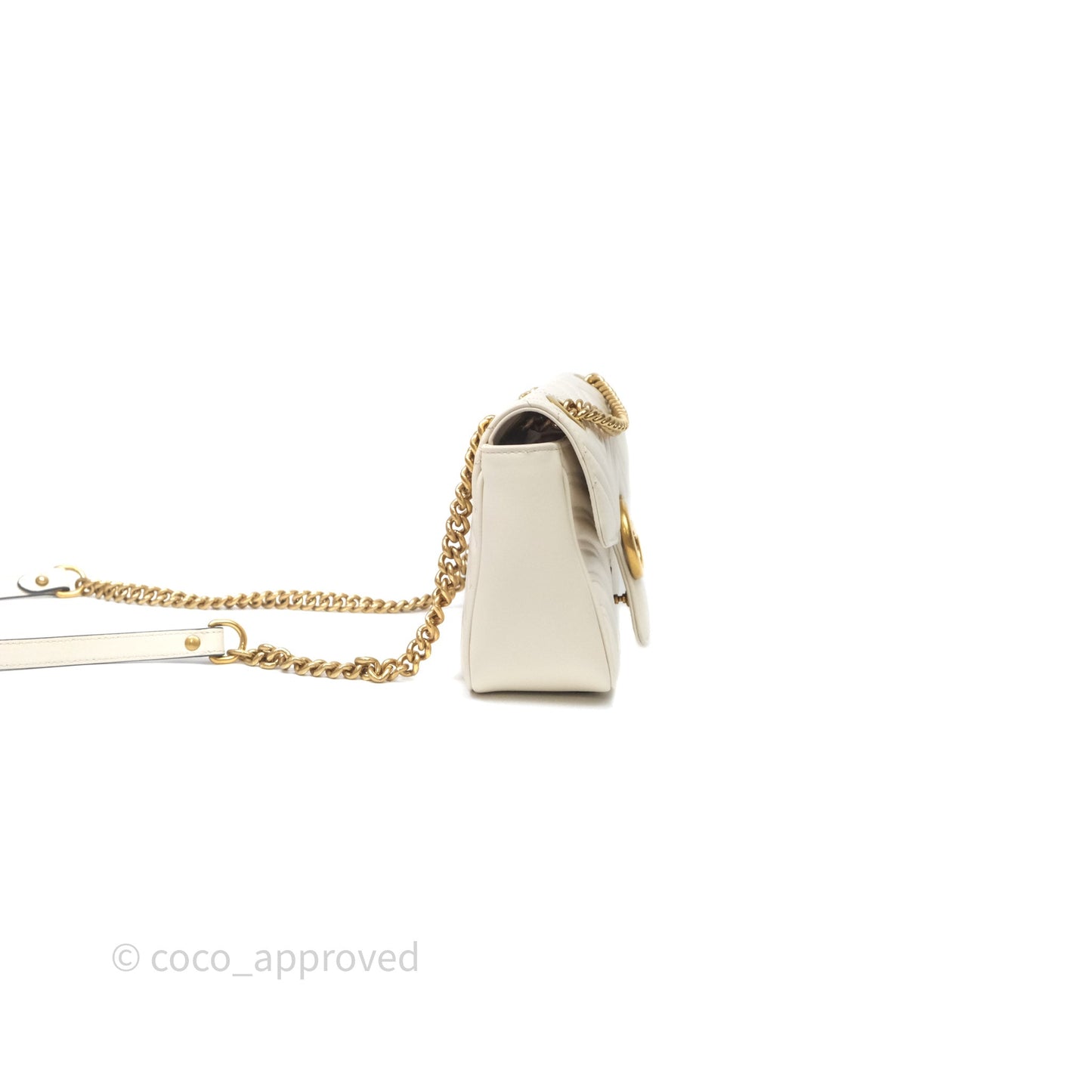 Gucci GG Marmont Matelassé Leather Small Bag White