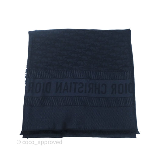 Christian Dior Logo Navy Scarf