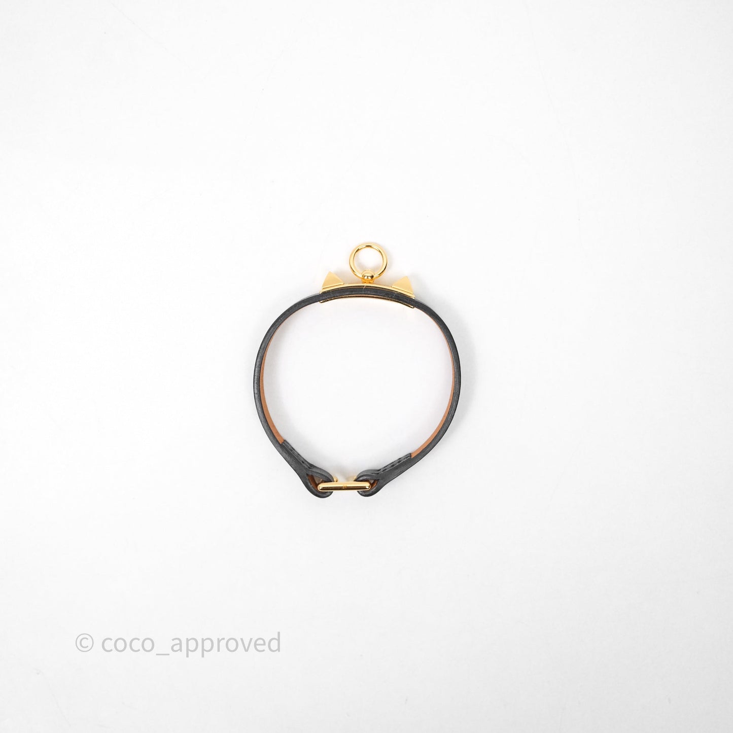 Hermès Rivale Mini Bracelet Noir Swift Gold Hardware