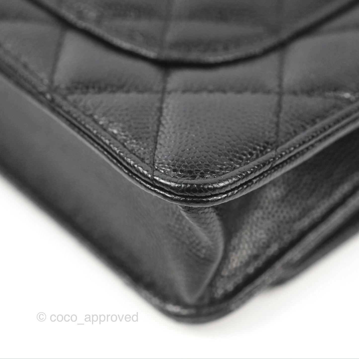 Chanel Quilted So Black Wallet on Chain WOC Caviar Incognito Hardware