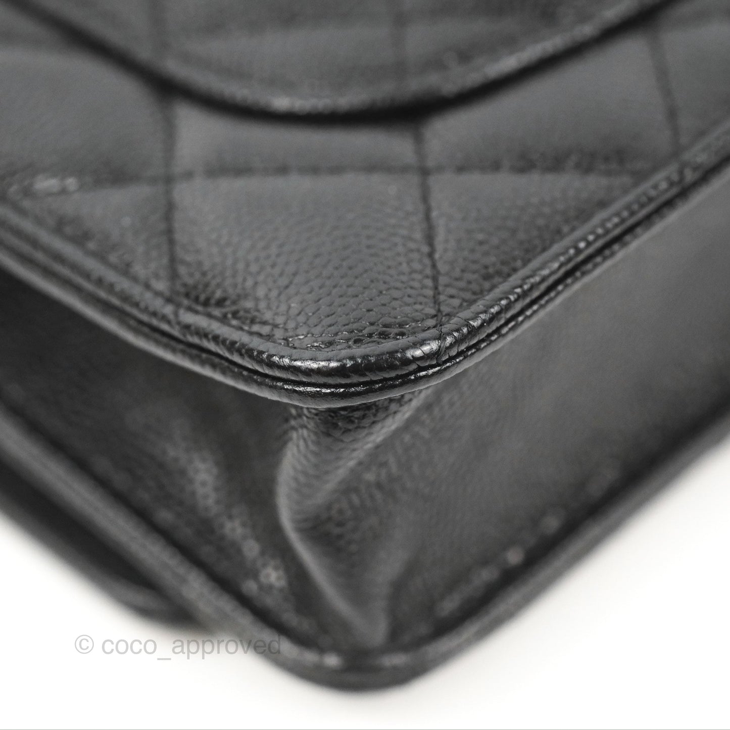 Chanel Quilted So Black Wallet on Chain WOC Caviar Incognito Hardware