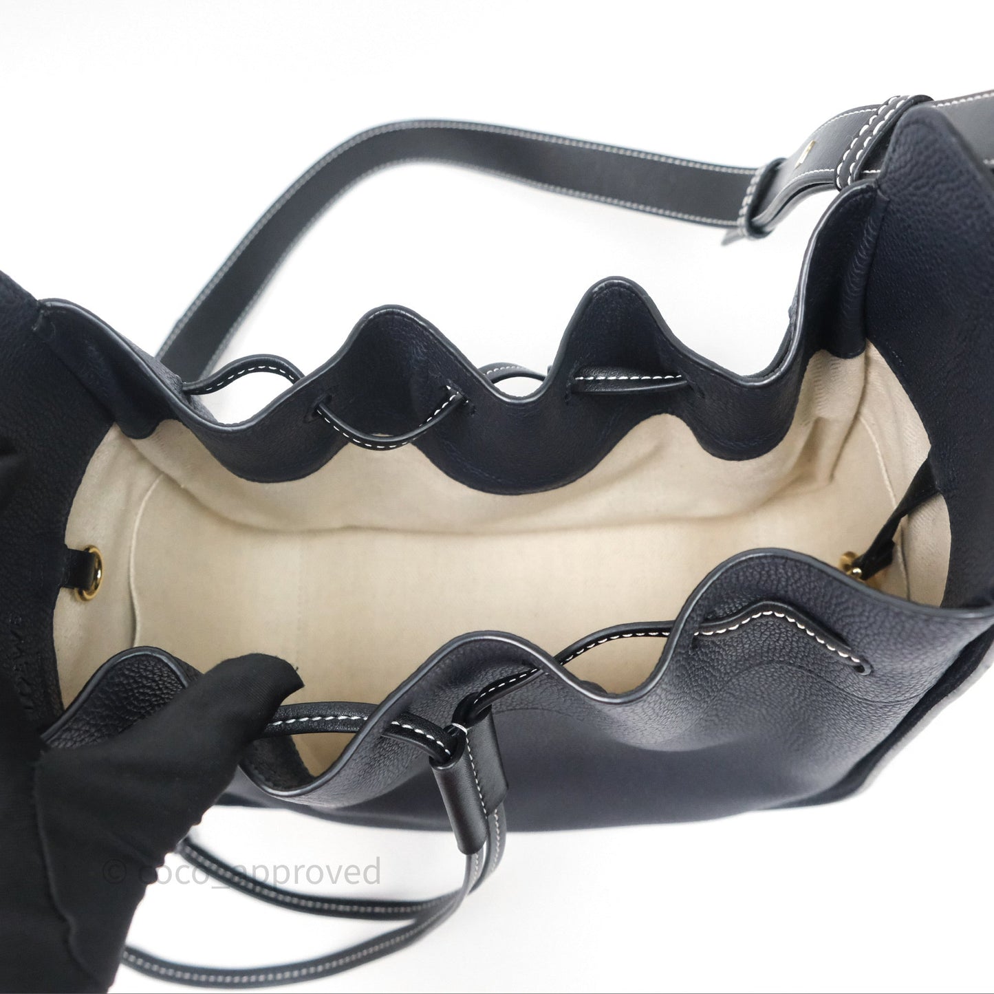 Loewe Small Hammock Shoulder Bag Calfskin Navy