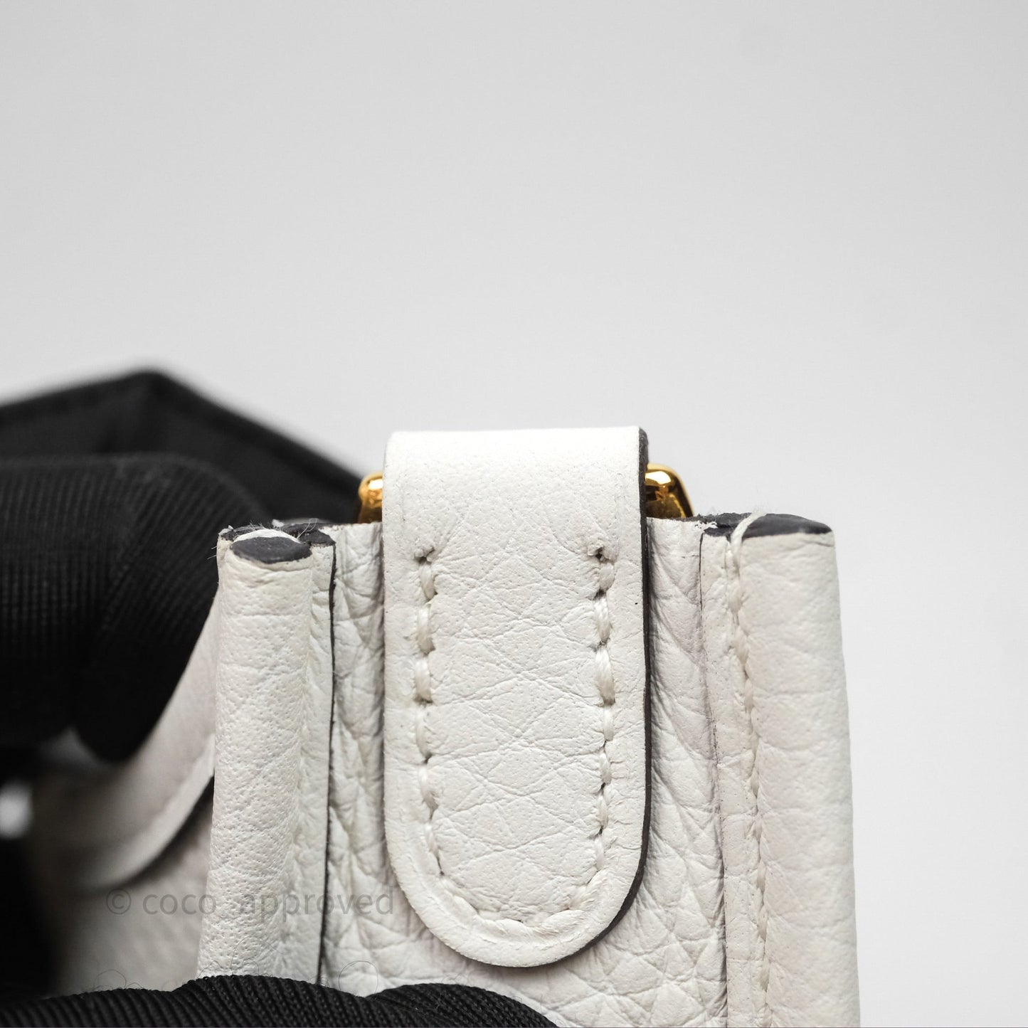 Hermès Mini Evelyne 16 New White 0U Clemence Gold Hardware
