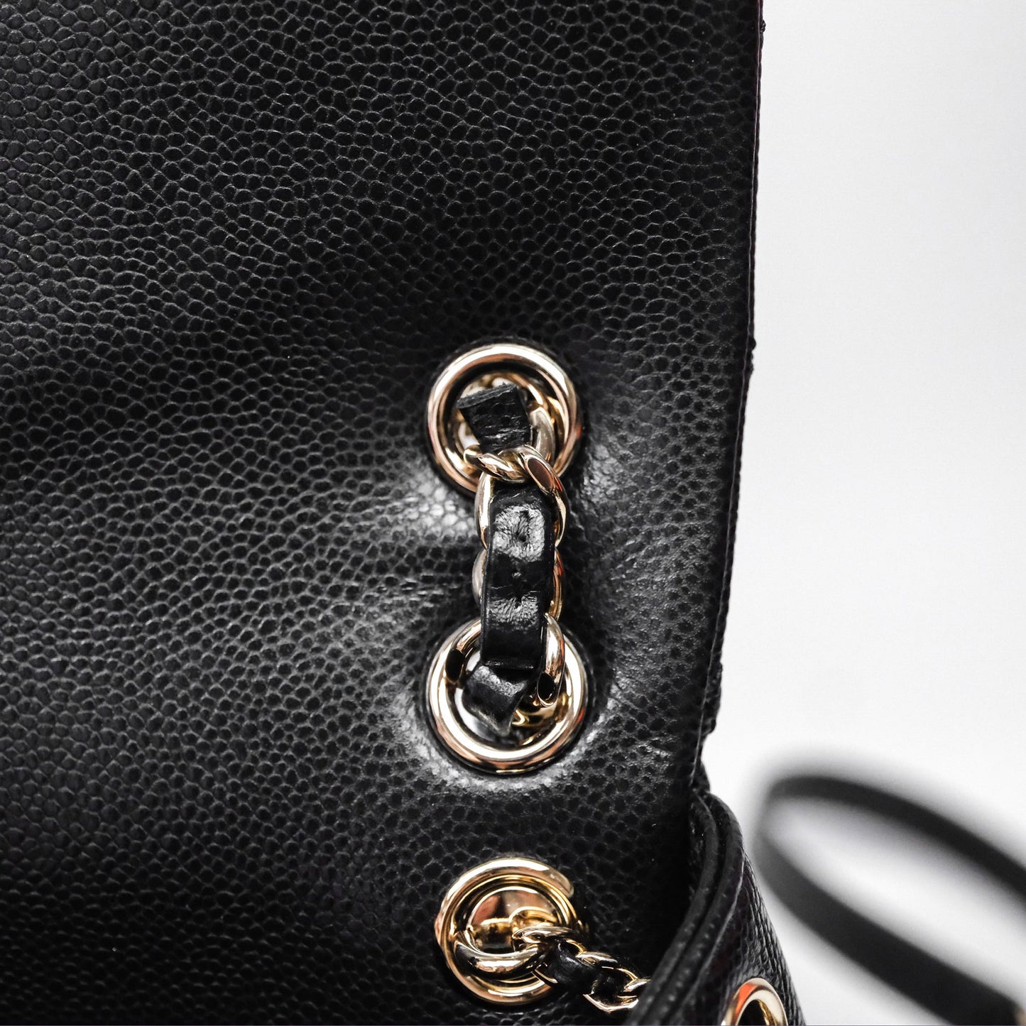 Chanel Duma Backpack Medium Black Caviar Gold Hardware