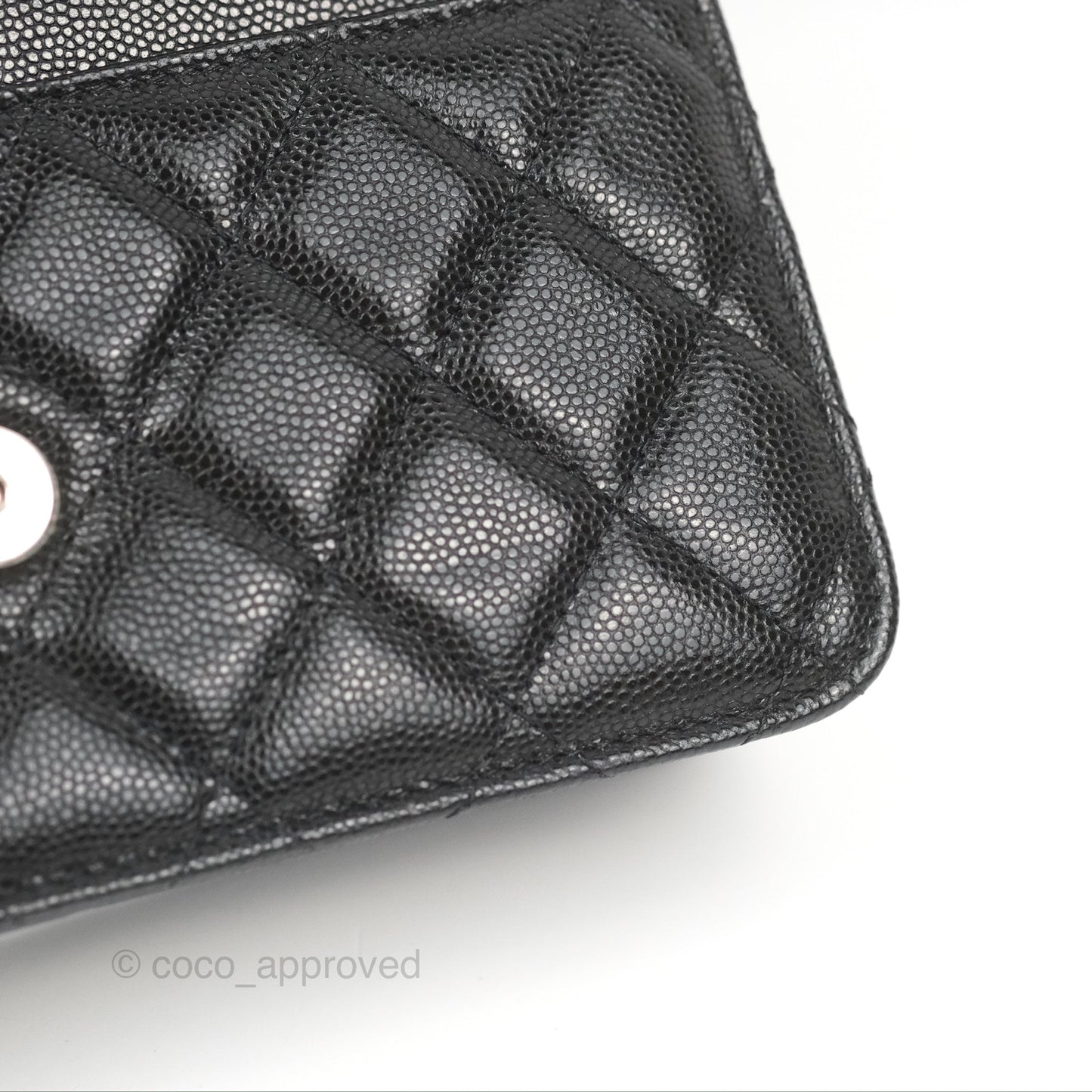 Chanel Quilted So Black Wallet on Chain WOC Caviar Incognito Hardware