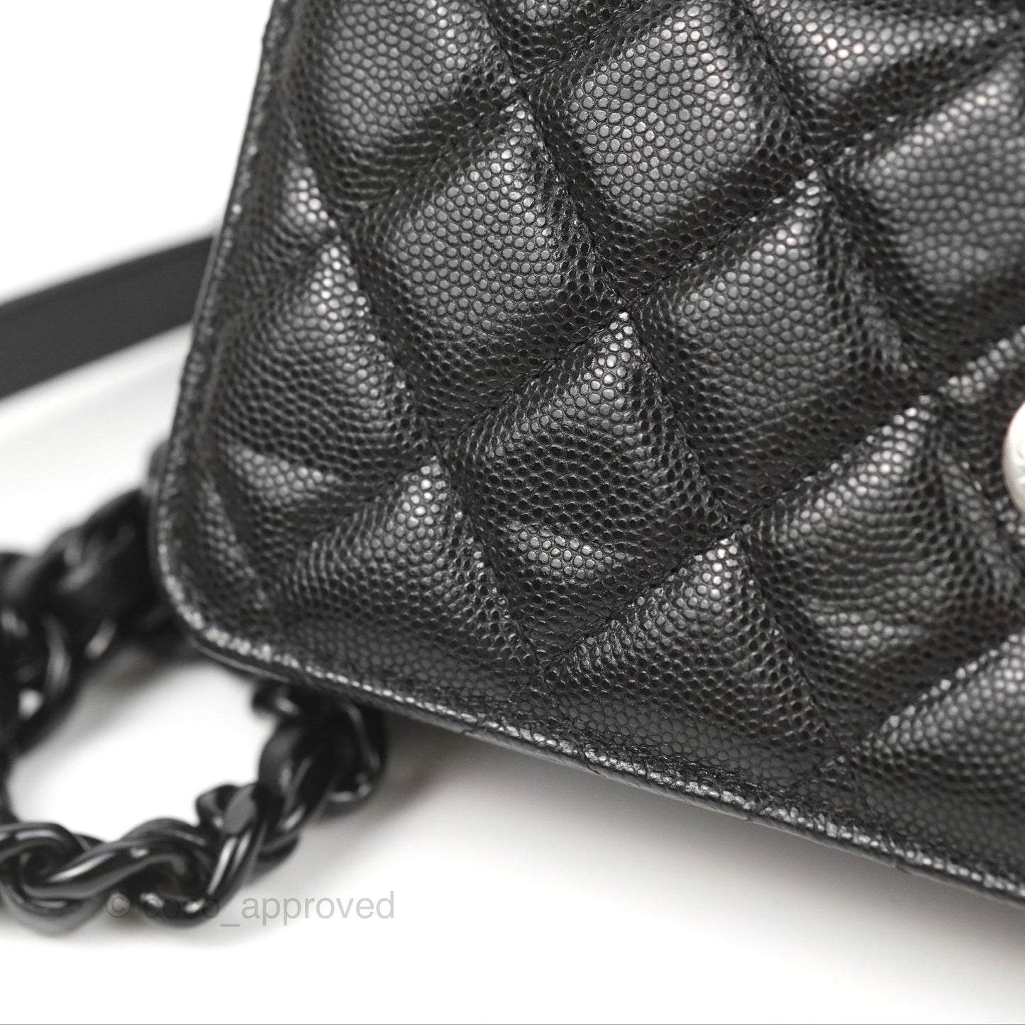 Chanel Quilted So Black Wallet on Chain WOC Caviar Incognito Hardware